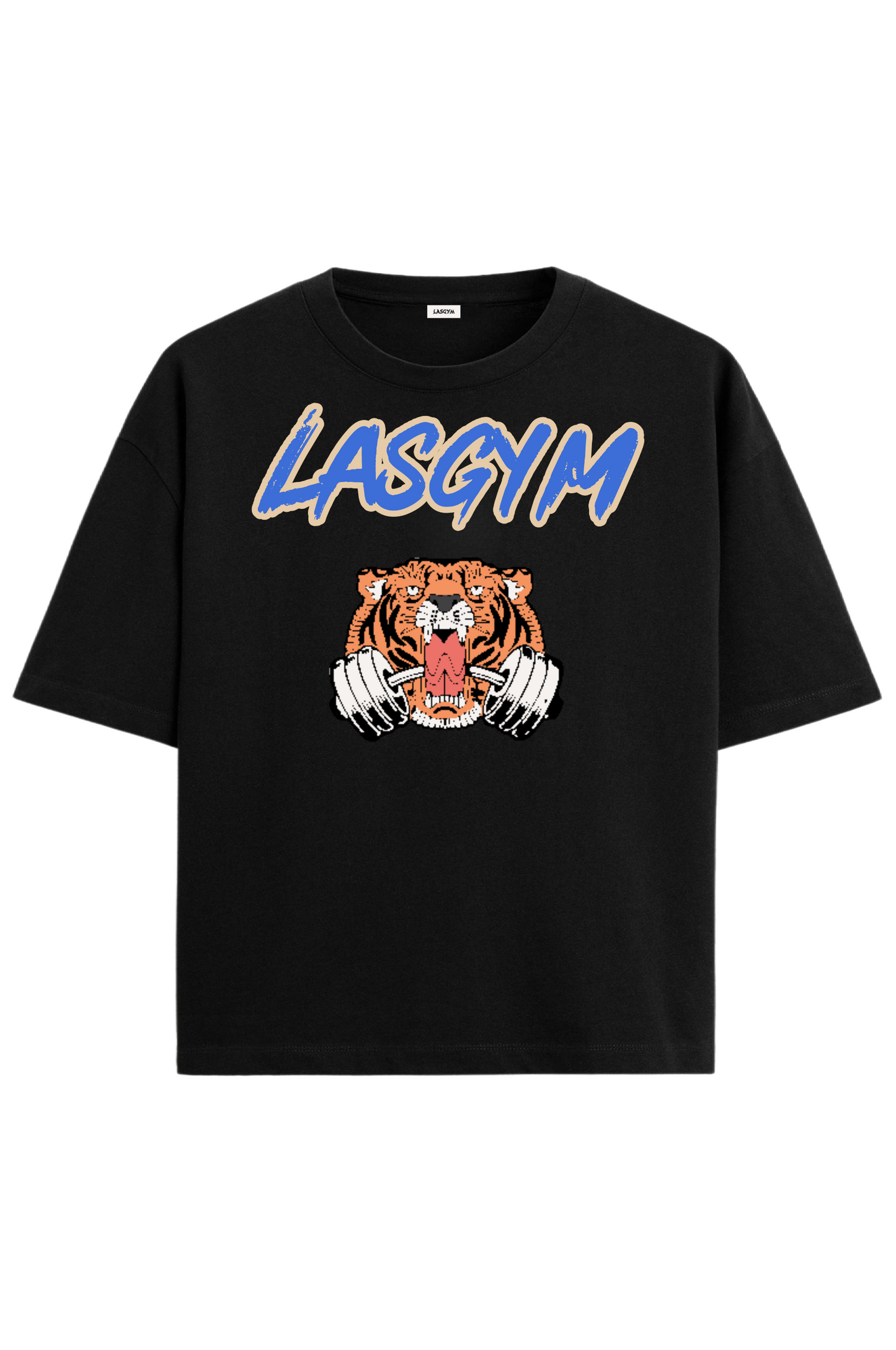 Camiseta oversize OLD TIGER AZUL UNISEX