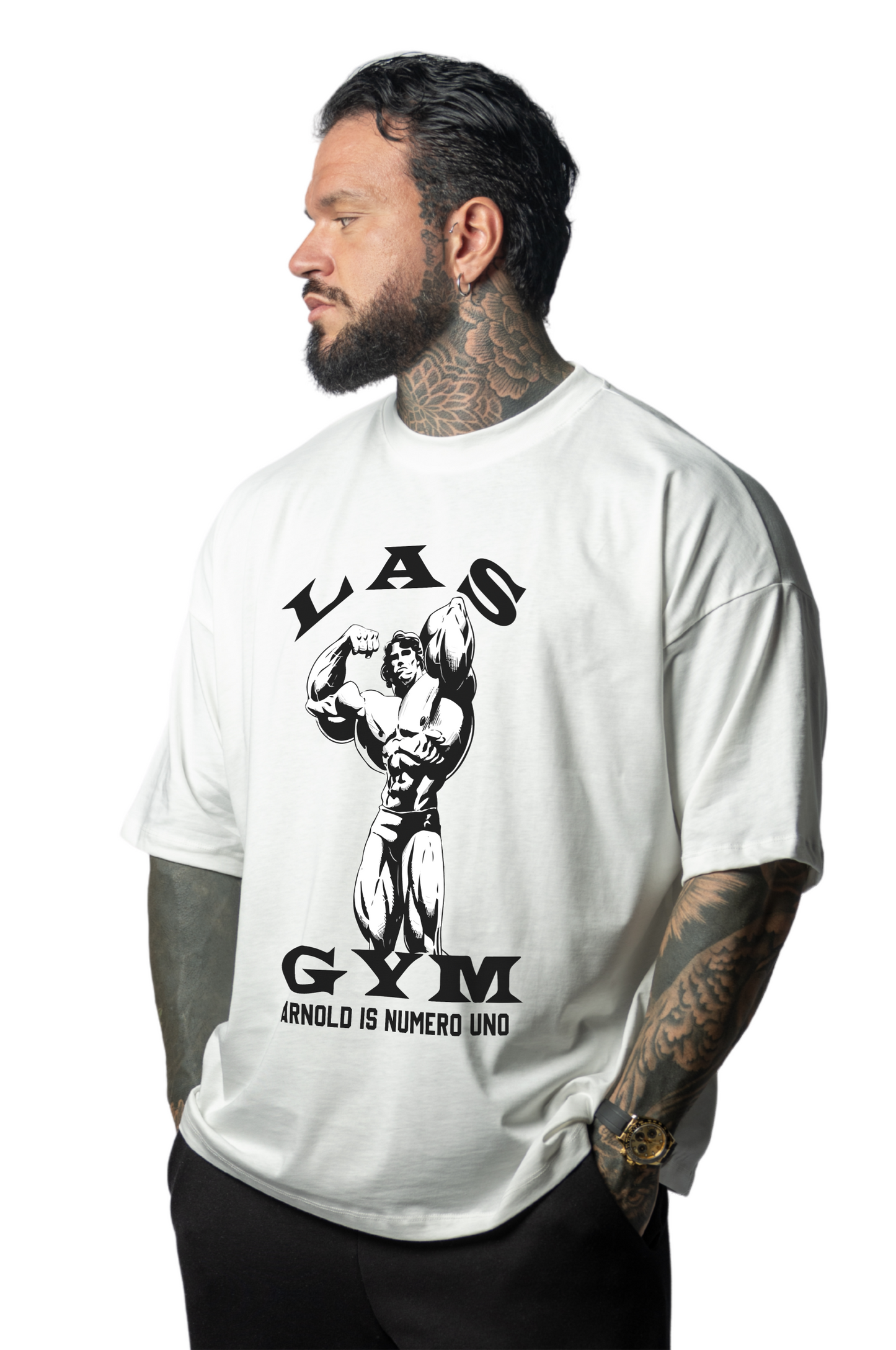 Camiseta oversize OLD TIGER AZUL UNISEX