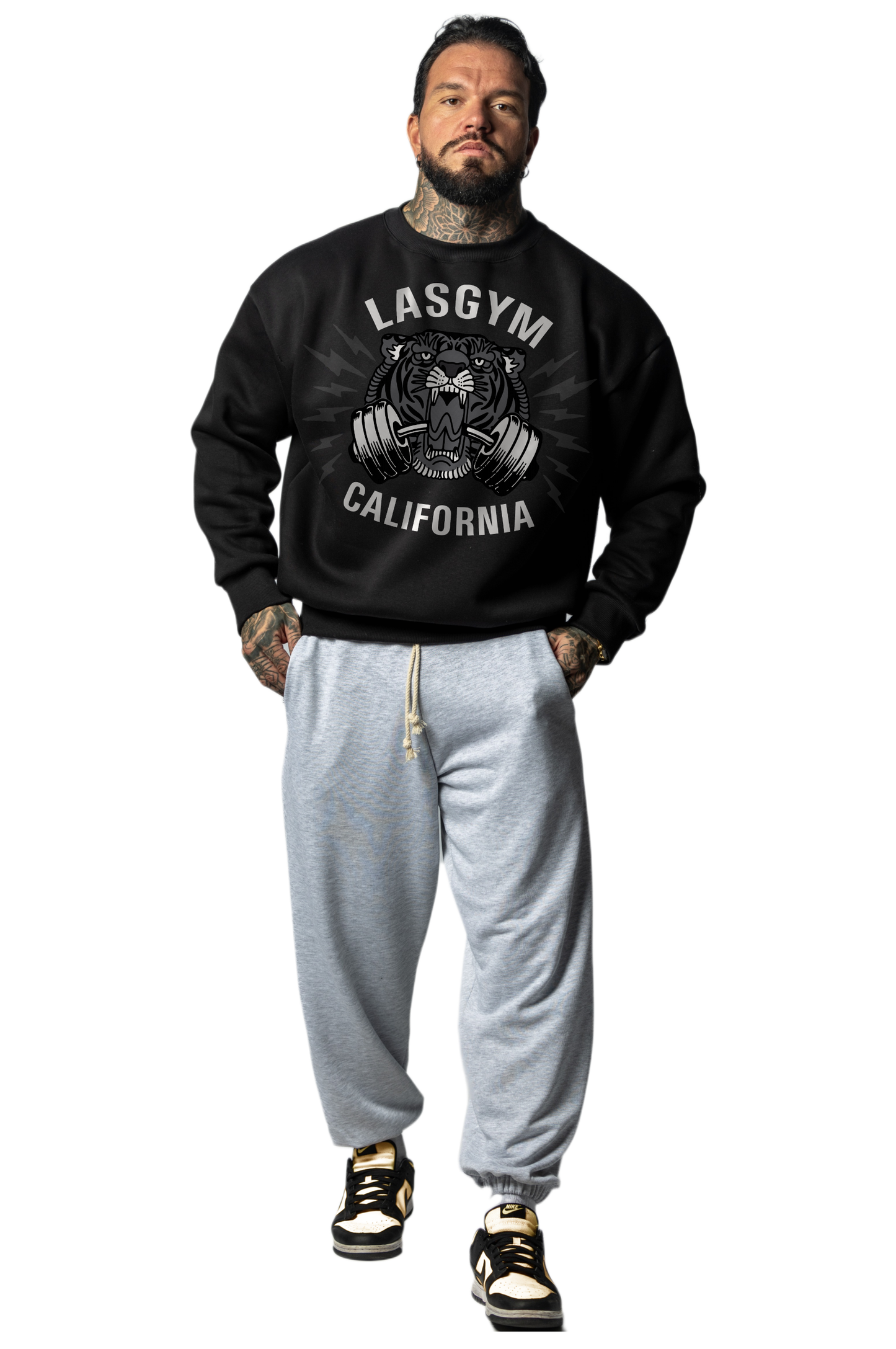 Felpa Girocollo INVERNALE Tiger Gray