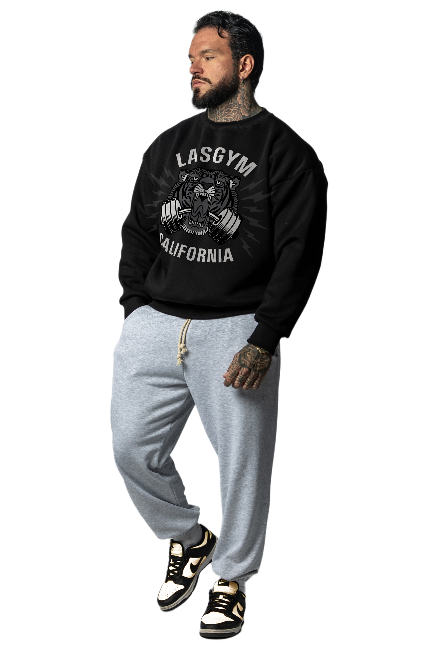 Felpa Girocollo INVERNALE Tiger Gray