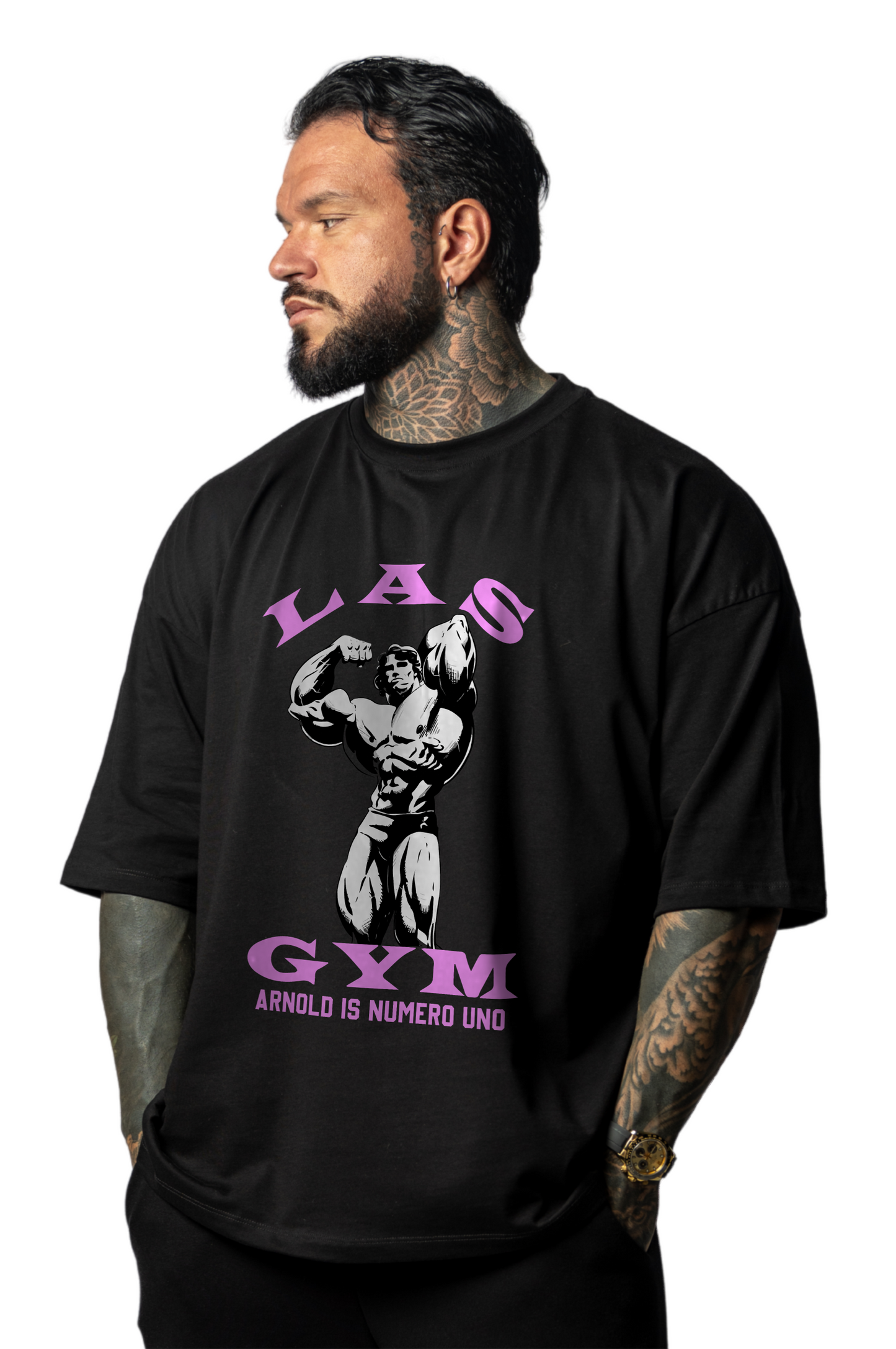 Camiseta oversize OLD TIGER AZUL UNISEX