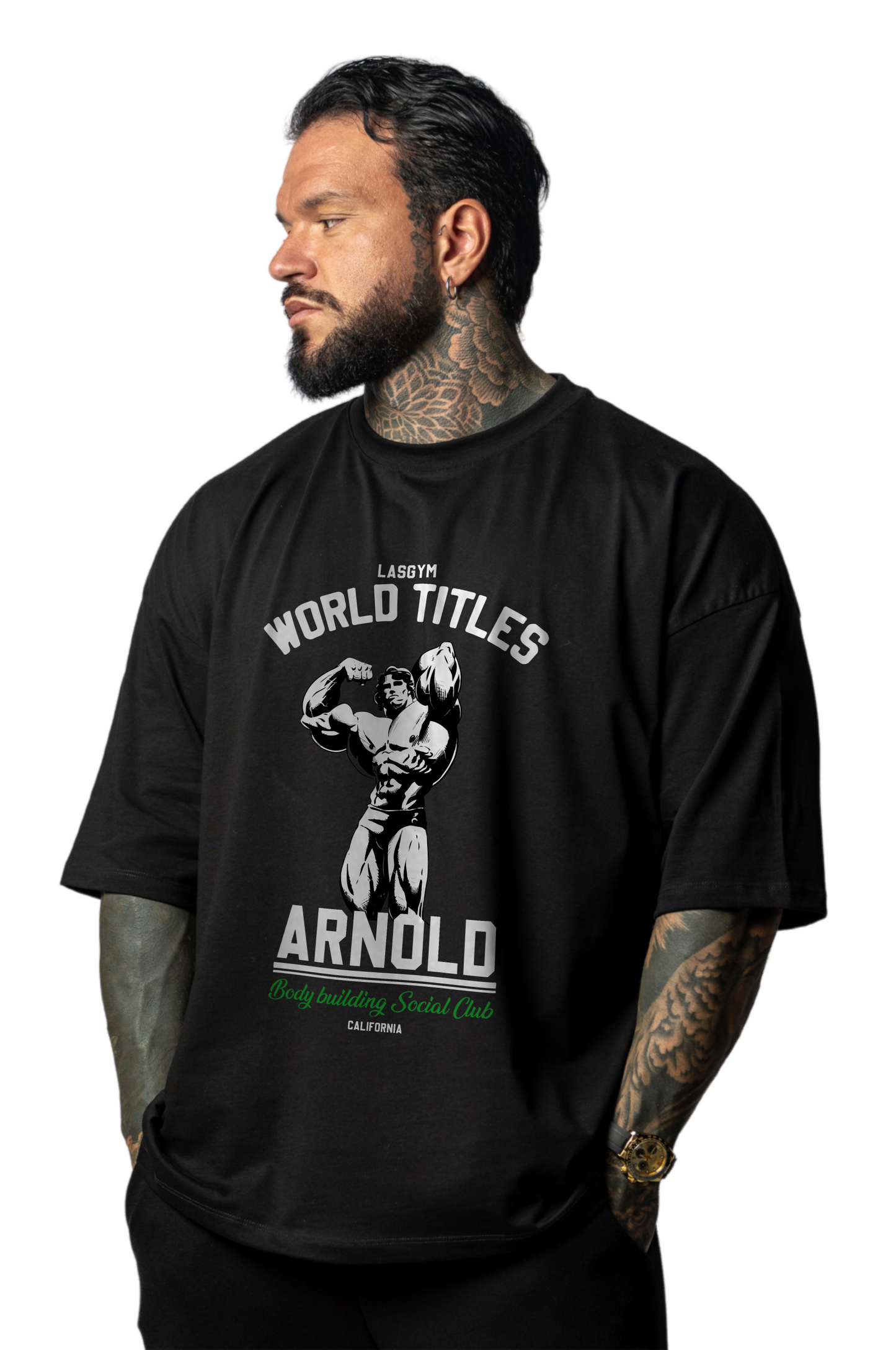 Camiseta oversize OLD TIGER AZUL UNISEX