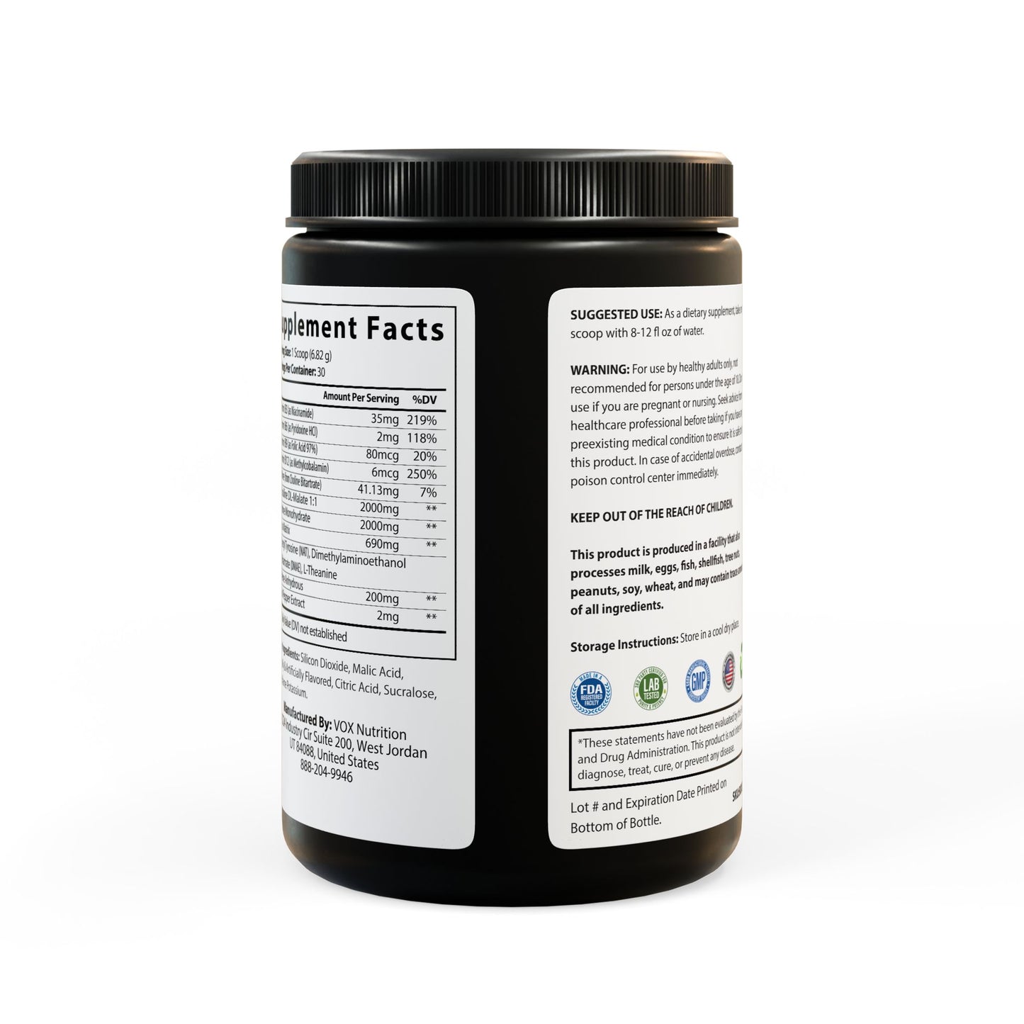 Lasgym® Pre-Workout Supplement, Fruit Punch (204g, 7.1oz)