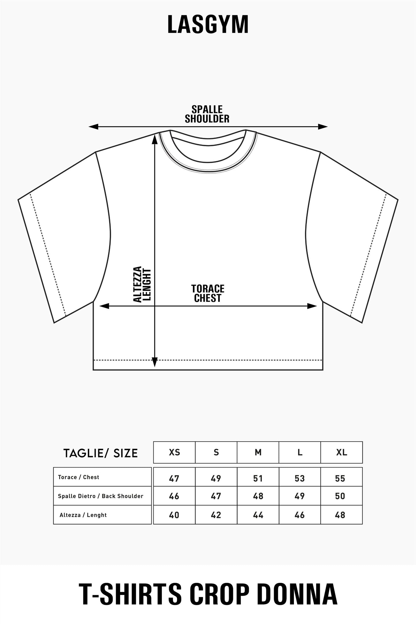 T-shirt Crop Lasgym Glossy