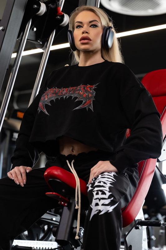 Felpa Crop Over Relentless Chain