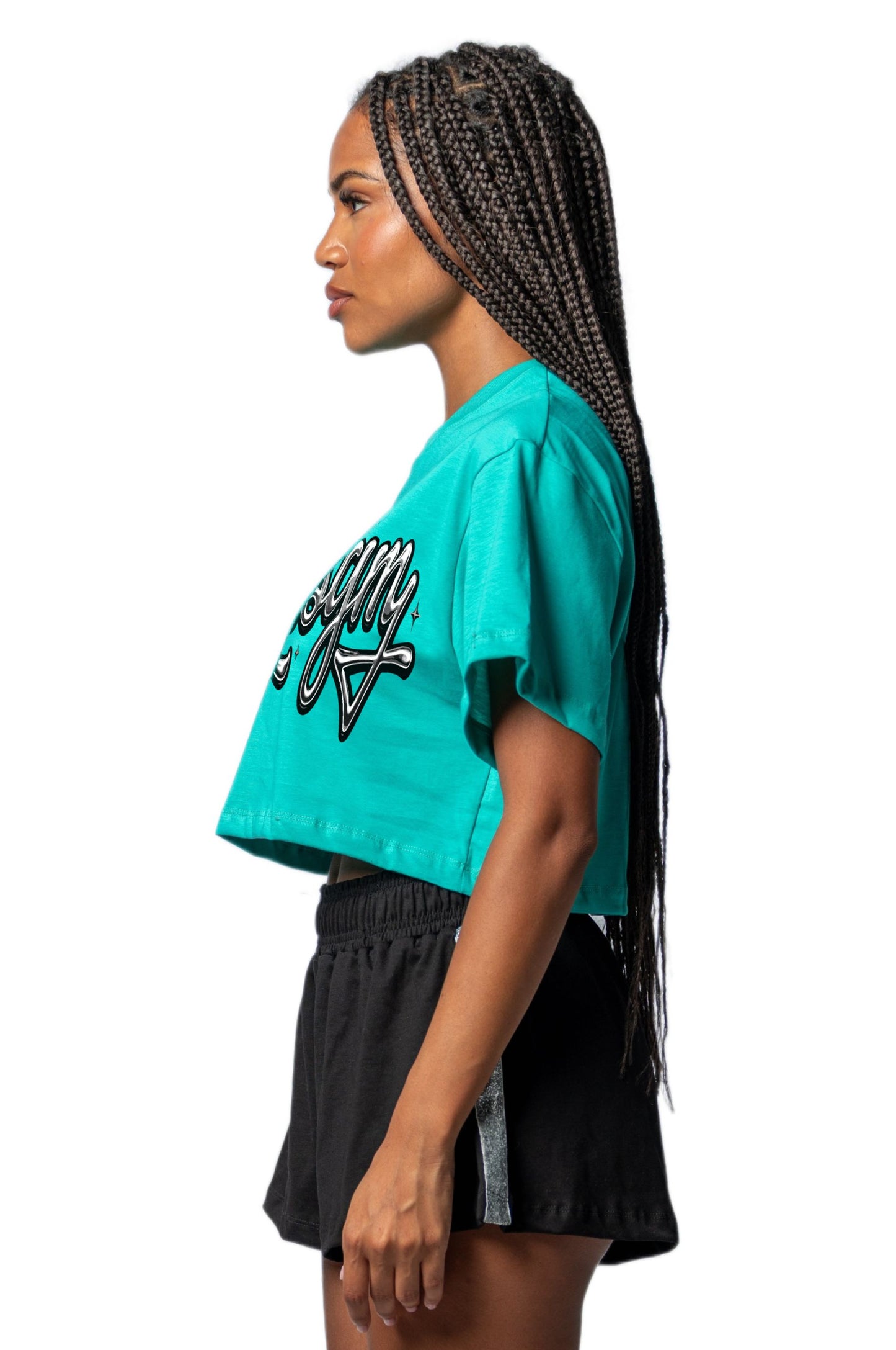 T-shirt Crop Lasgym Glossy