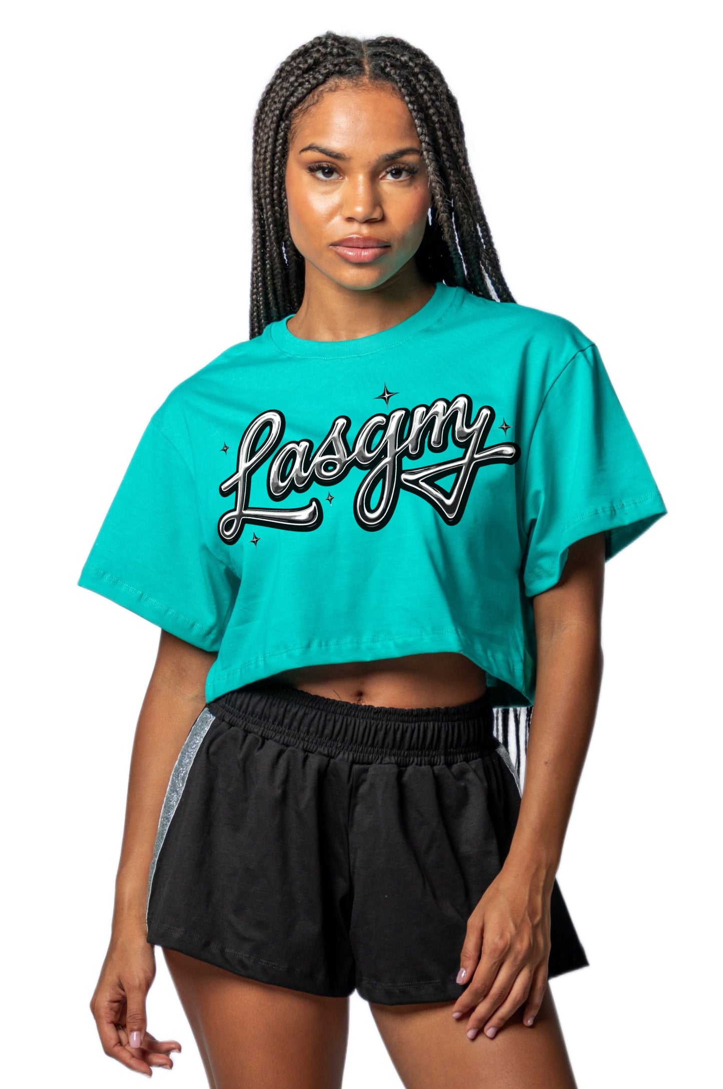 T-shirt Crop Lasgym Glossy