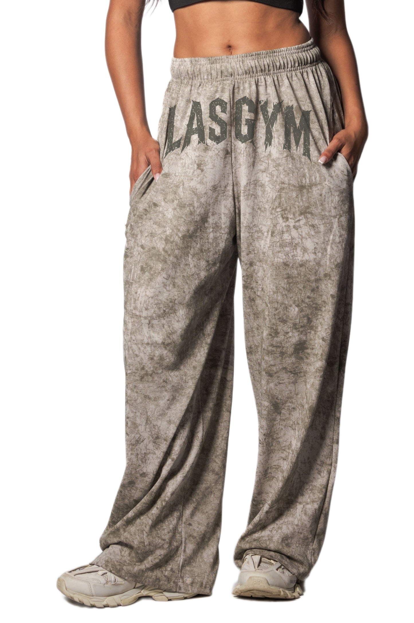Pantalone Baggy Delavè Logo Front