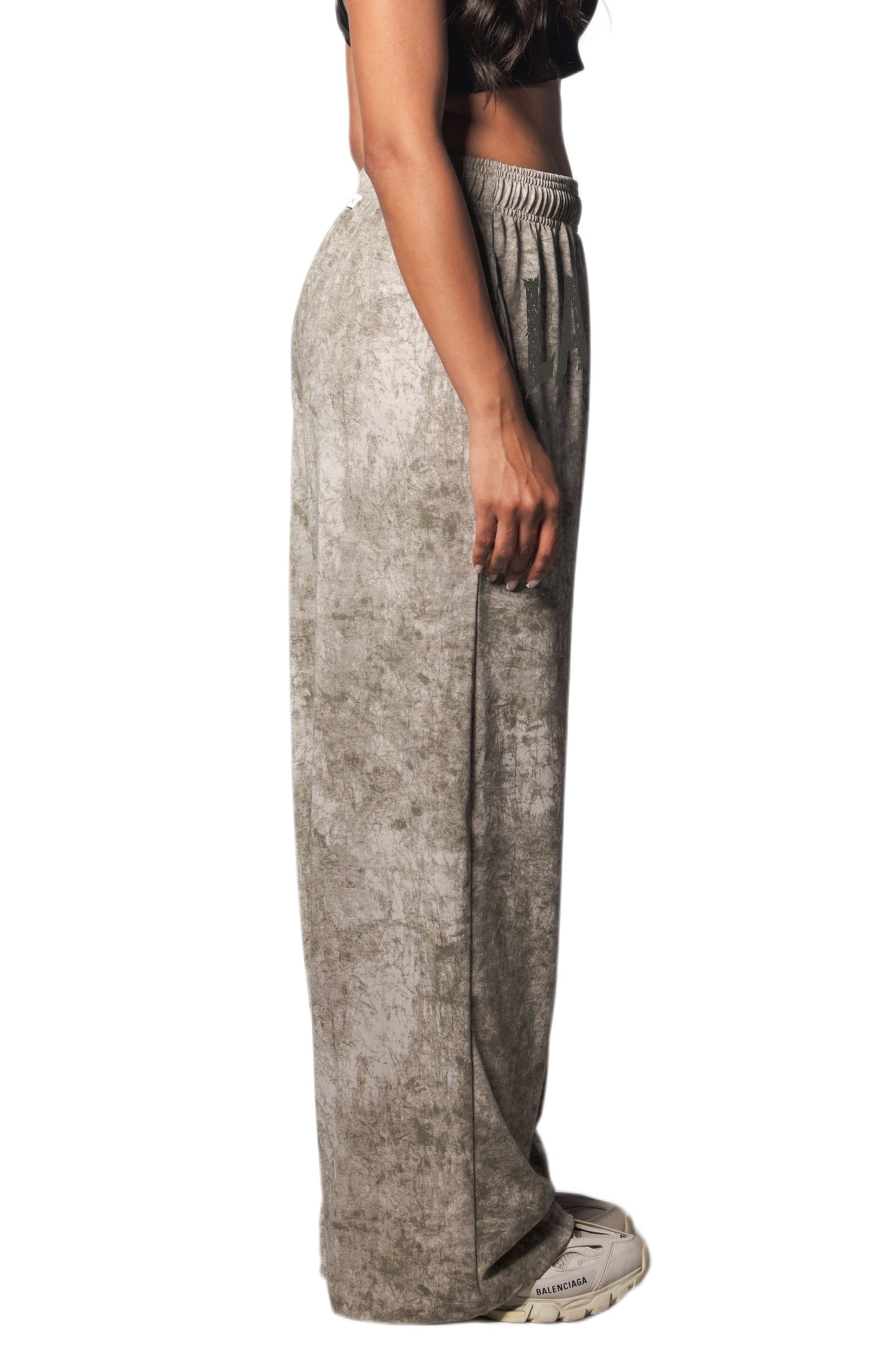 Pantalone Baggy Delavè Logo Front