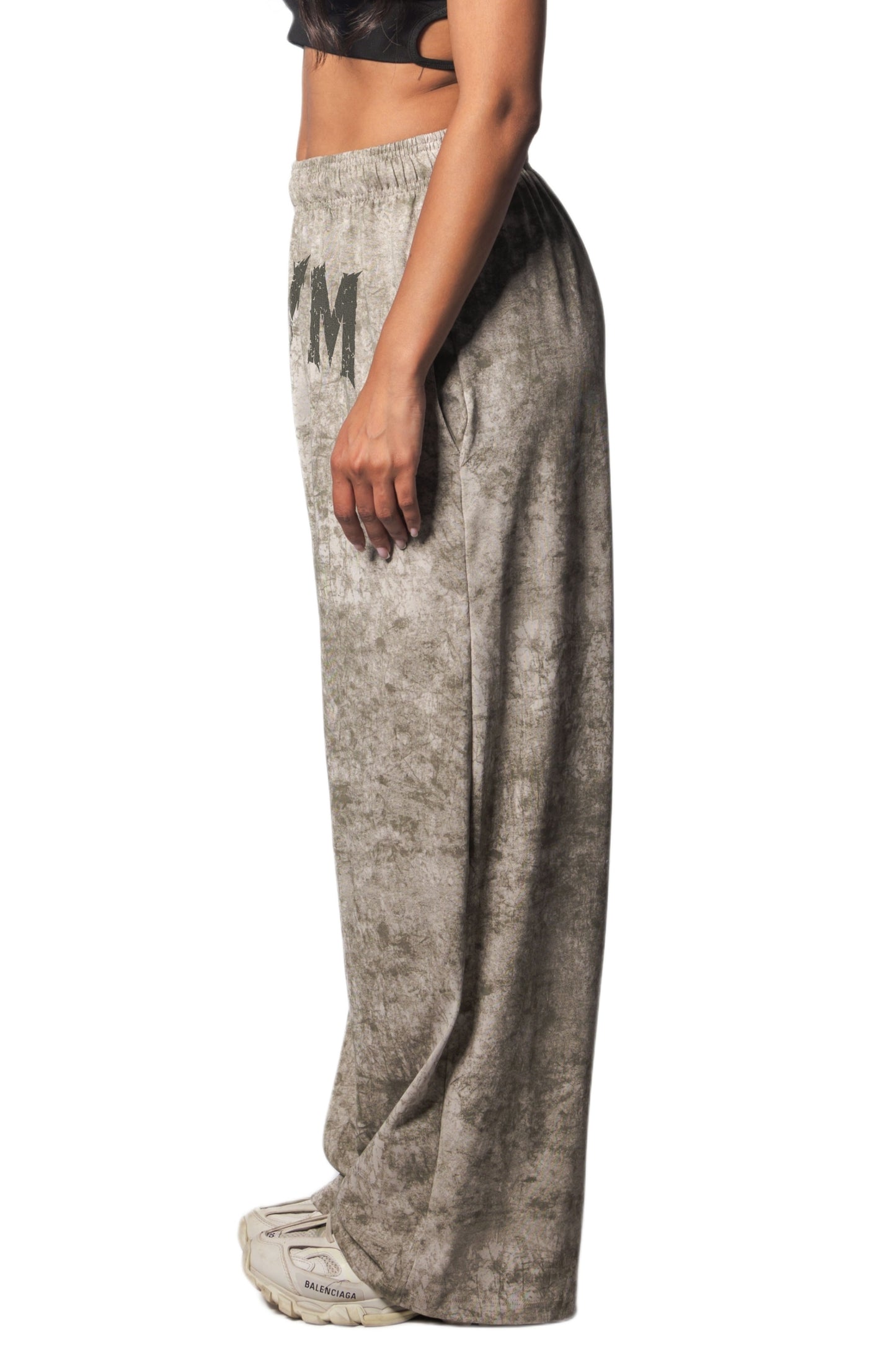 Pantalone Baggy Delavè Logo Front
