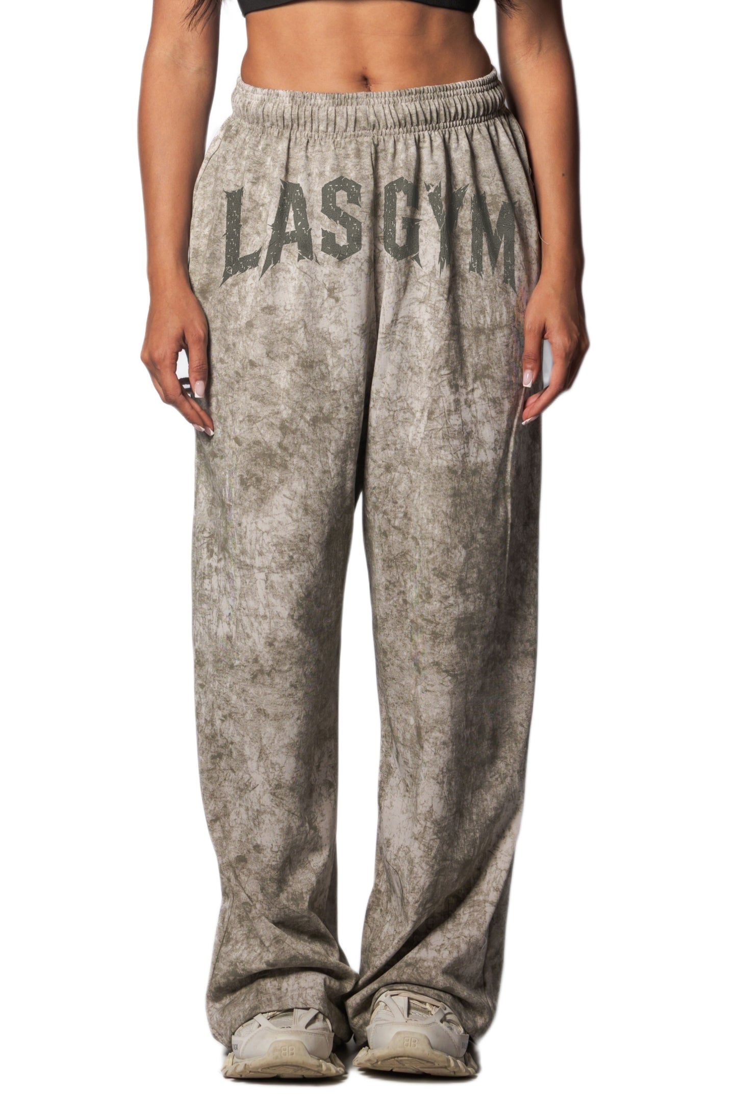 Pantalone Baggy Delavè Logo Front