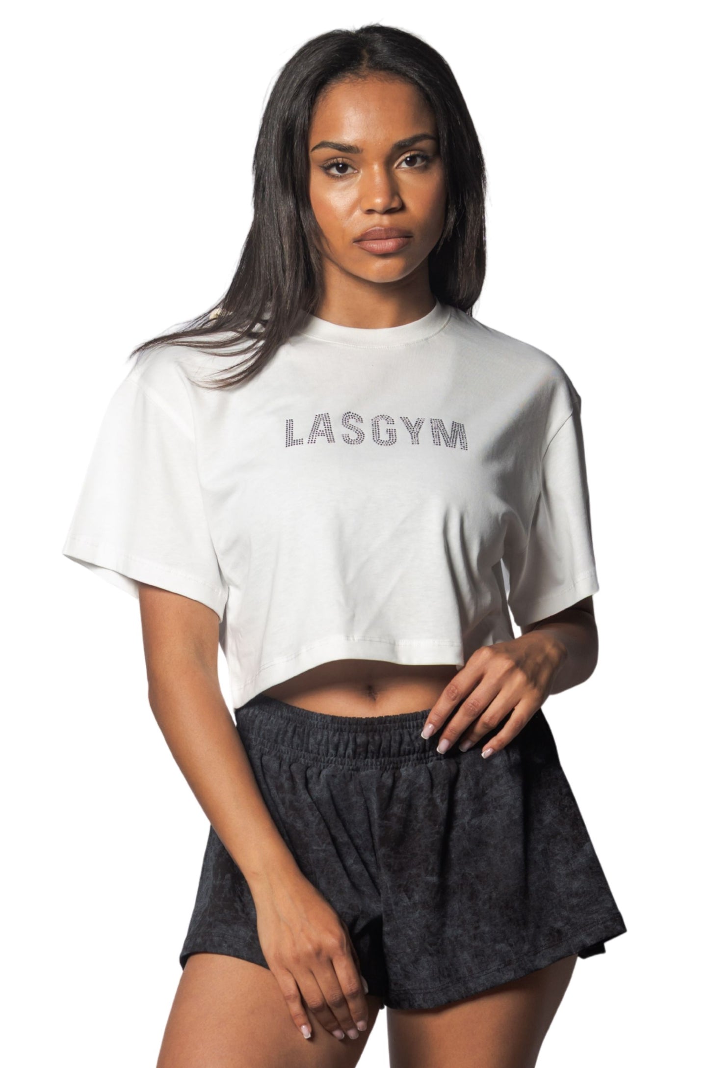 T-shirt Crop Lasgym Crystal Bianca