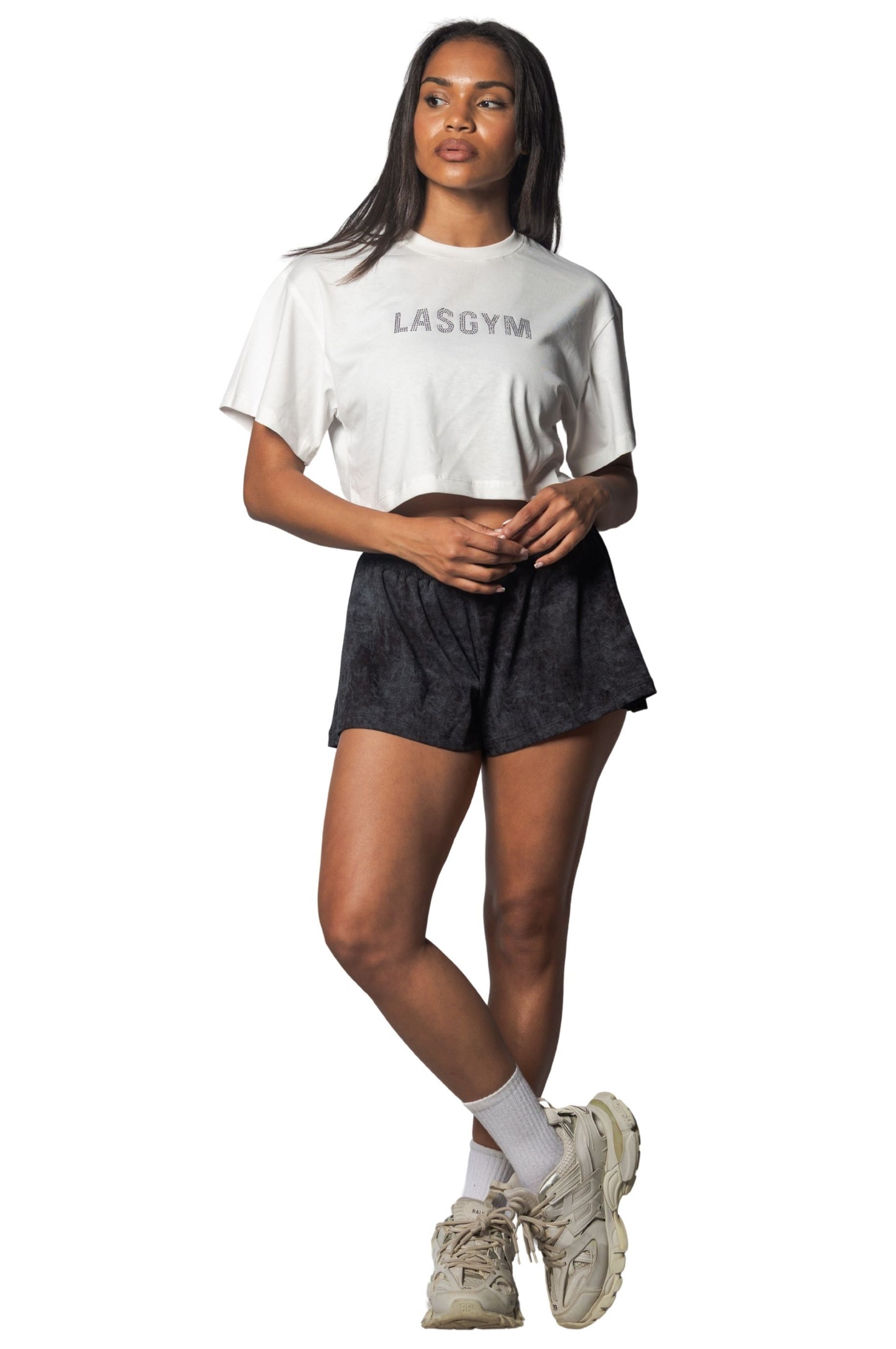 T-shirt Crop Lasgym Crystal Bianca