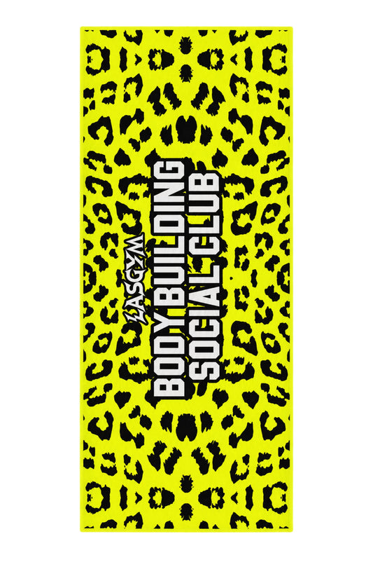 Gym Towel Leopard Giallo Fluo
