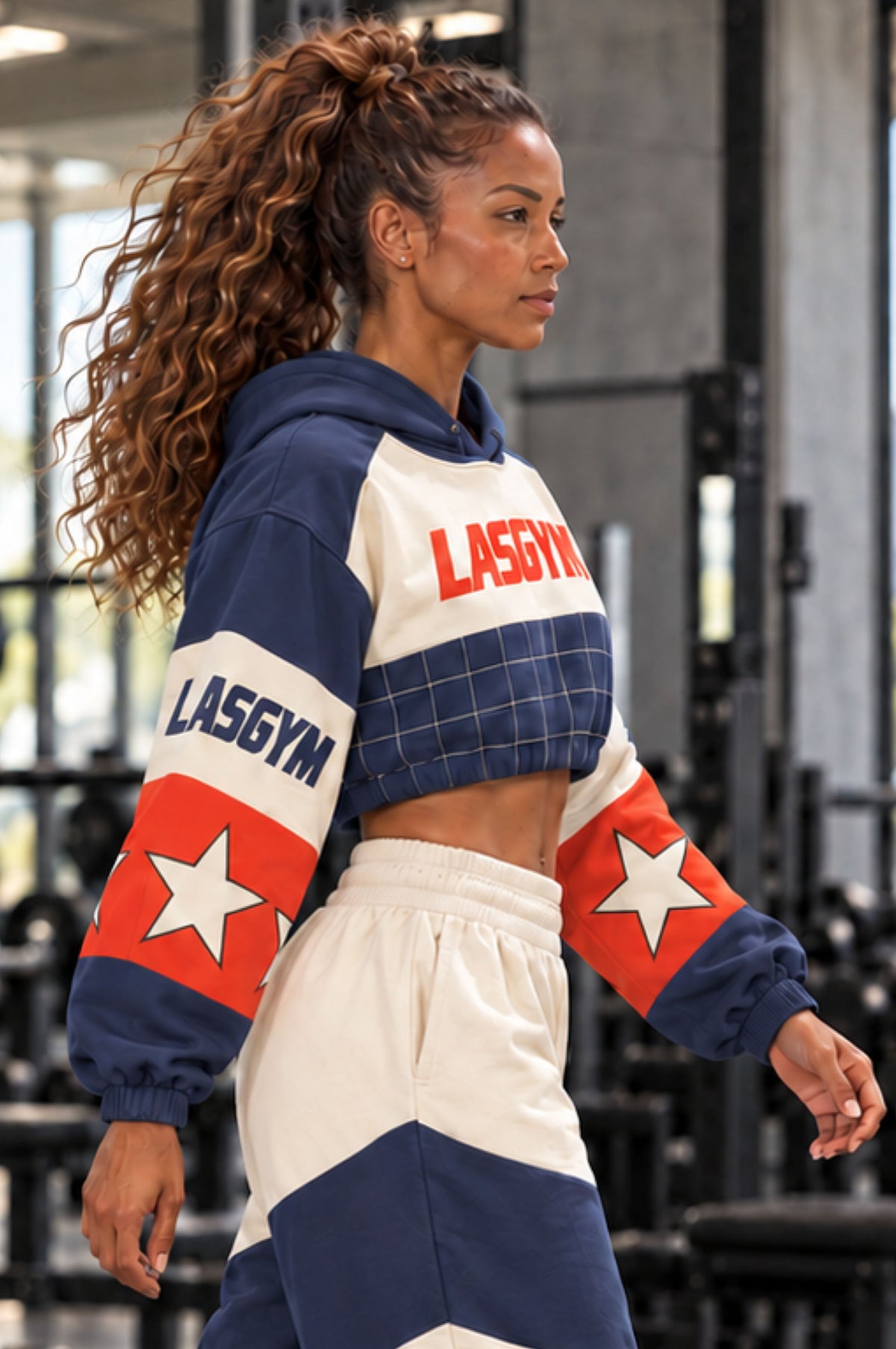 Relentless Metallic Oversized Cropped Hoodie