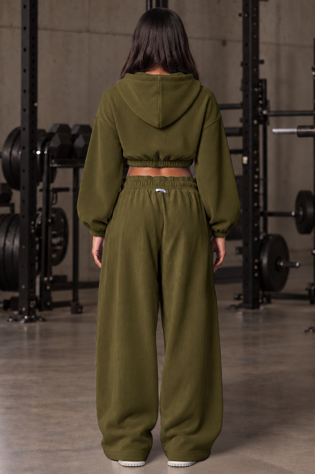 Relentless Metallic Oversized Cropped Hoodie