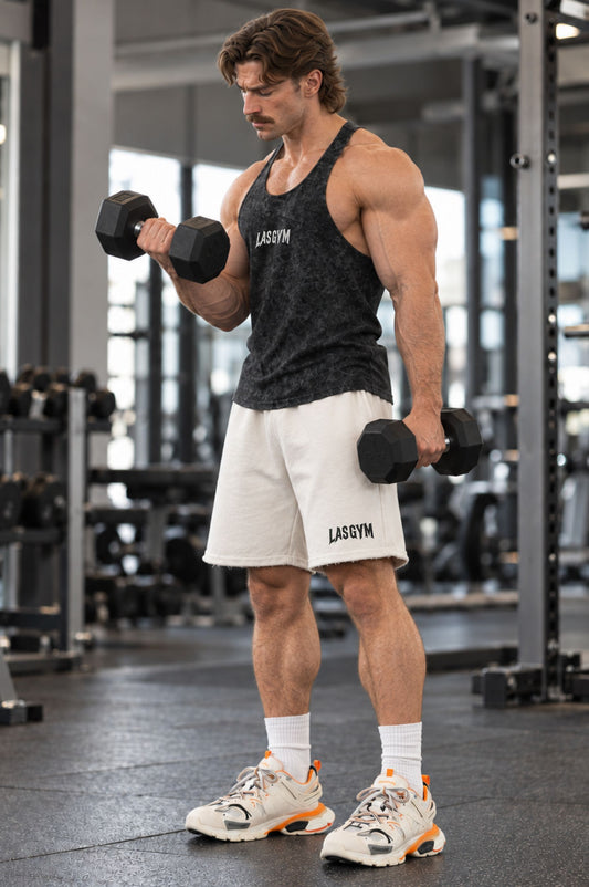 Shorts Over Premium Lasgym Embroidery Delavè