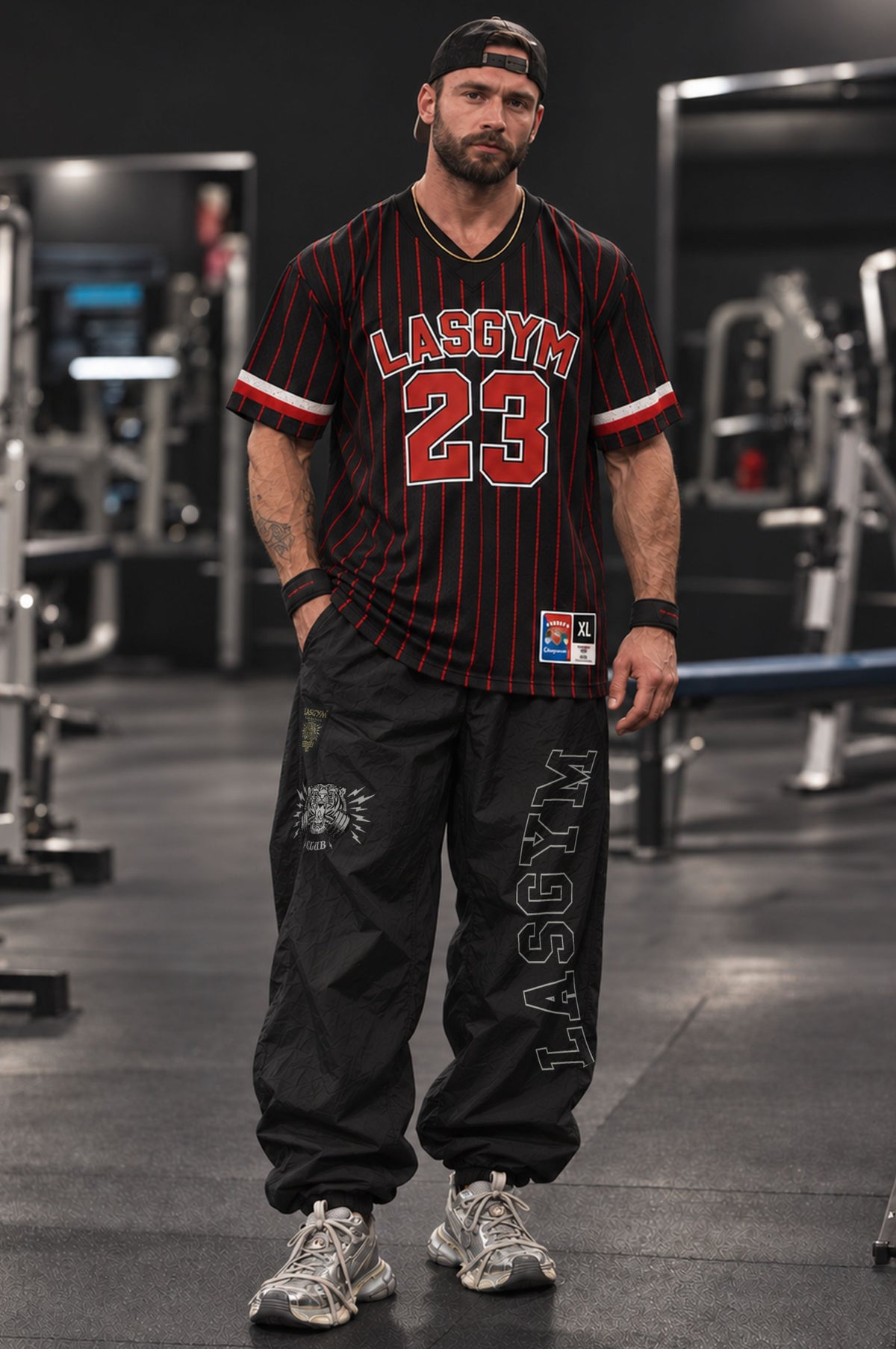 Pantalone Over Vintage College Black