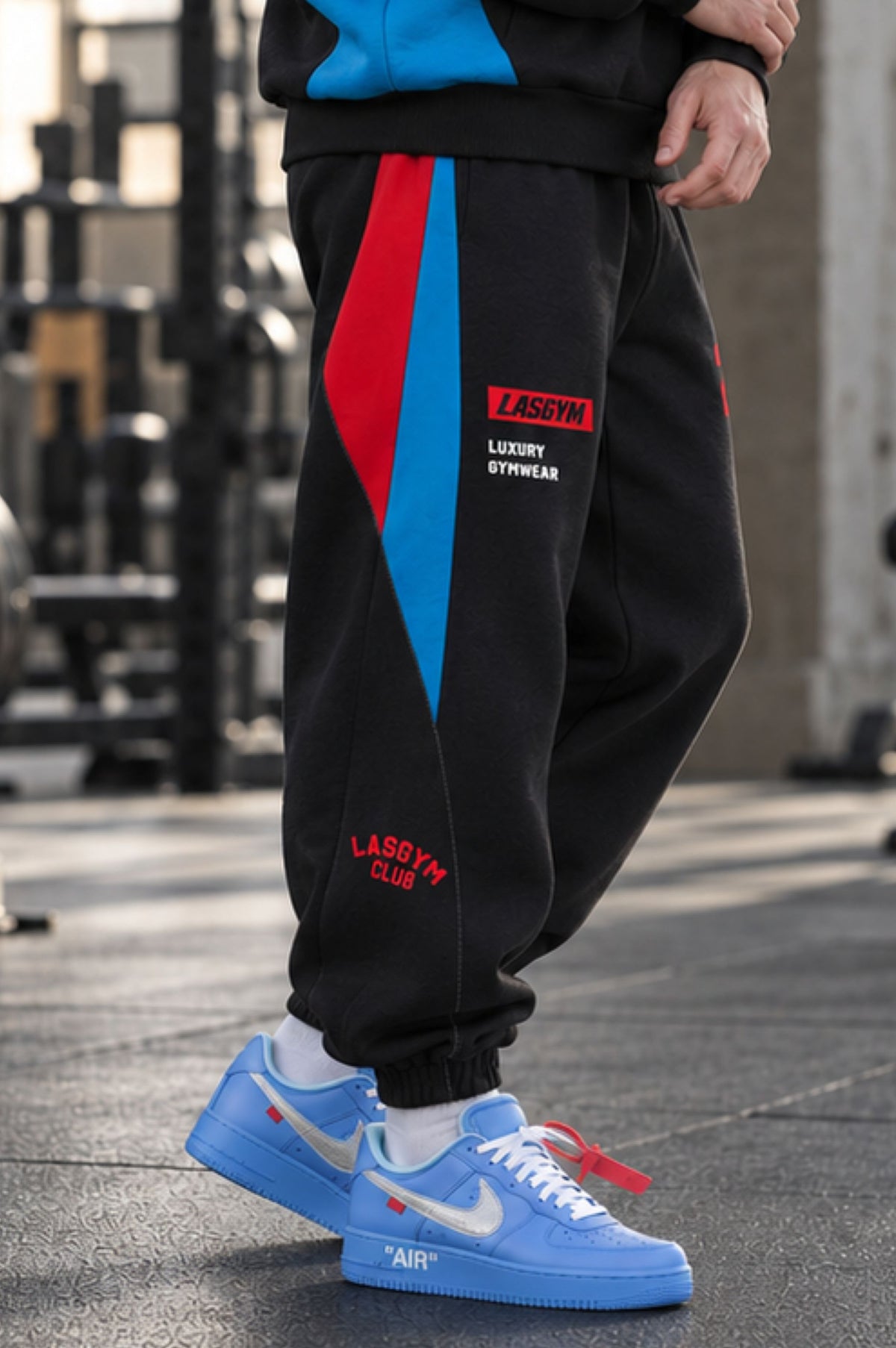 Pantalone Over Felpa Man Retro Luxury Gymwear Blk