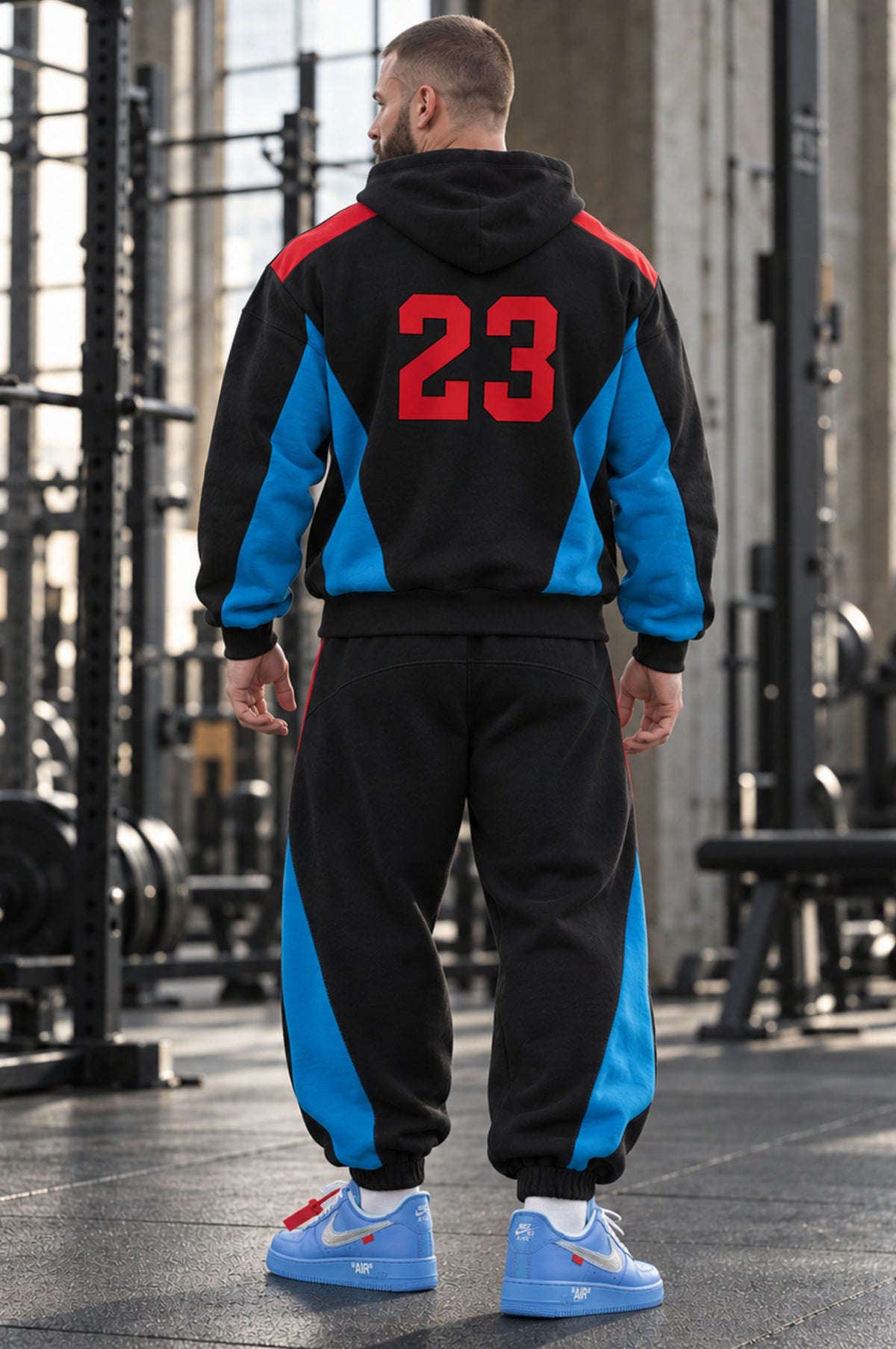 Pantalone Over Felpa Man Retro Luxury Gymwear Blk