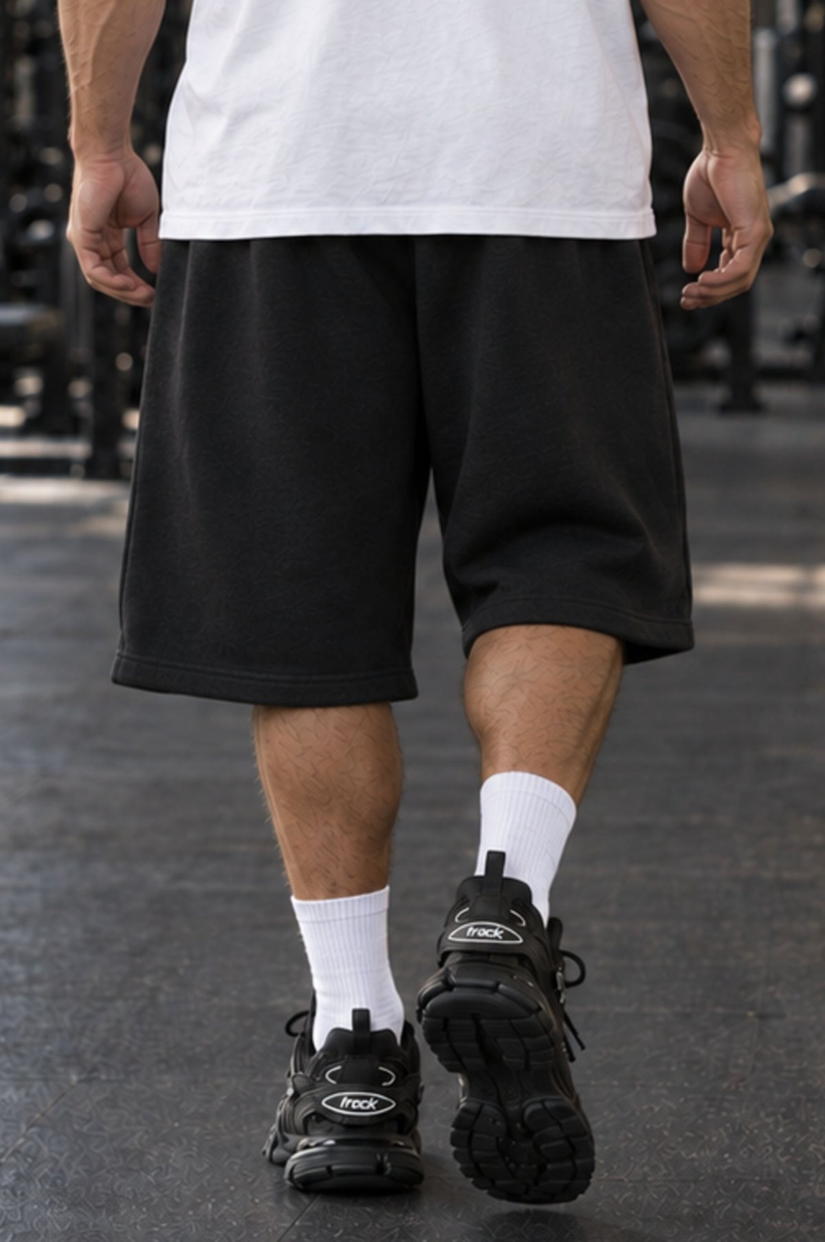 Long Shorts 3/4 Over Premium Hustle Not for Everyone Black