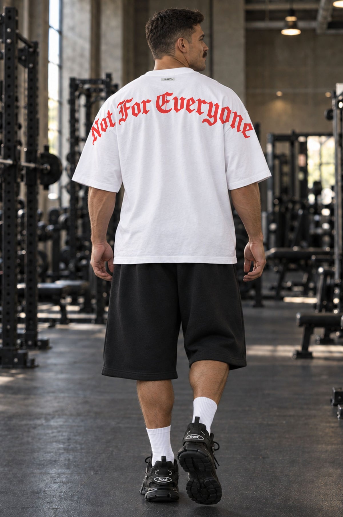 Long Shorts 3/4 Over Premium Hustle Not for Everyone Black