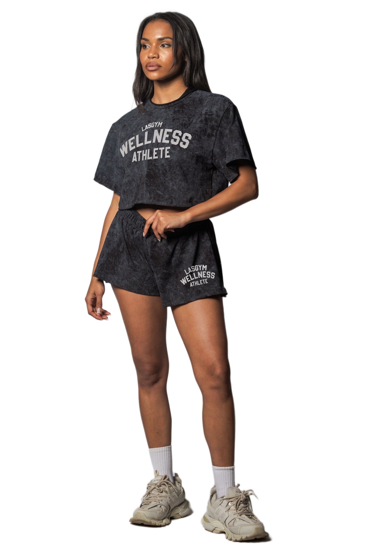 Washed-Effect Your Strong Black Shorts