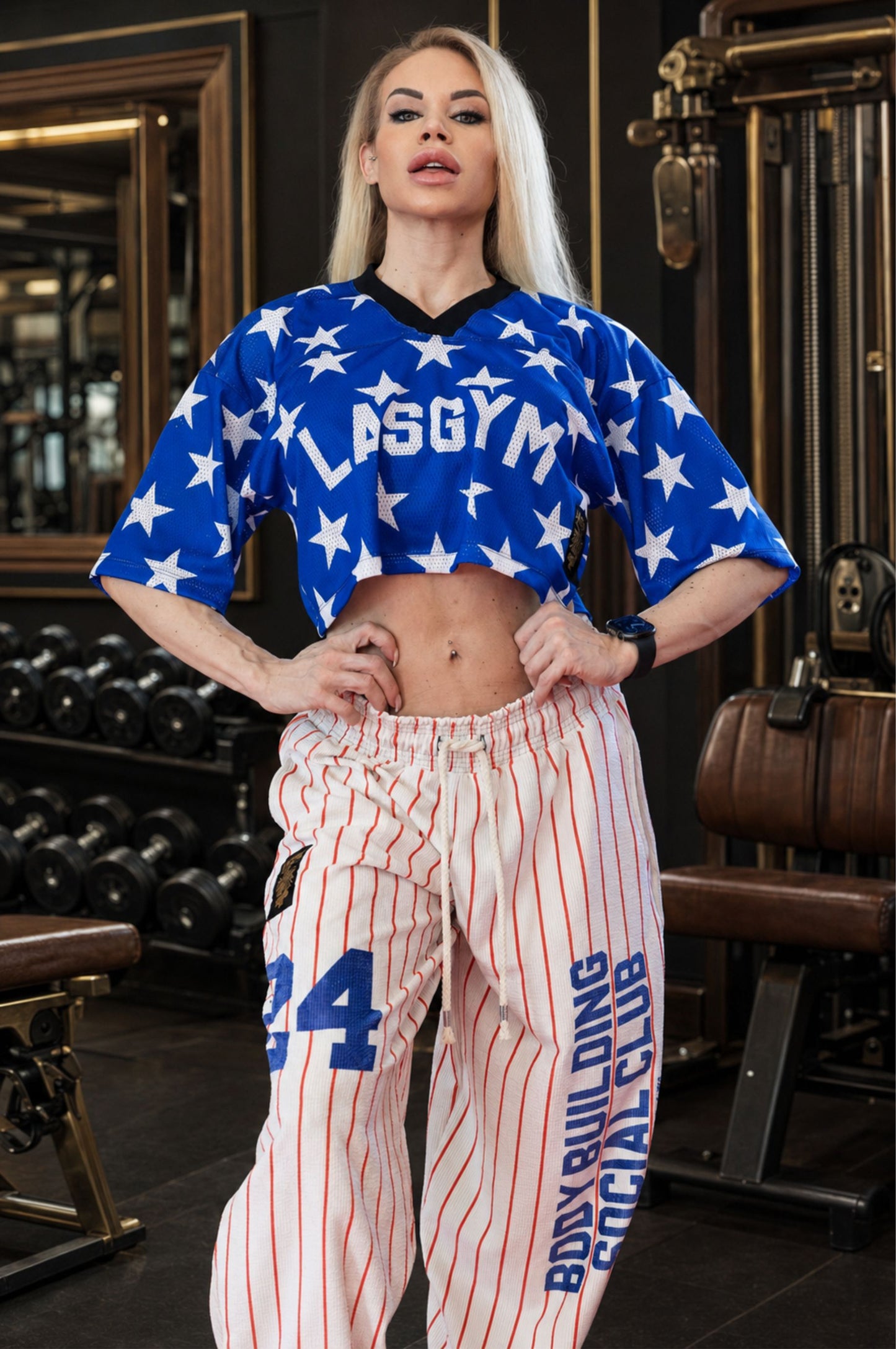 T-shirts Crop Rete Star