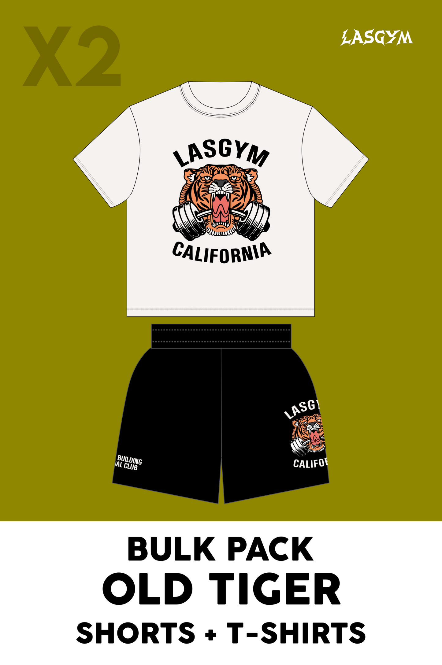 Bulk Pack 1 CAMISETA OVERSIZE + 1 SHORT OLD TIGER