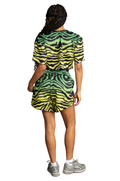 CROP T-SHIRTS KENDALL GREEN ZEBRA 