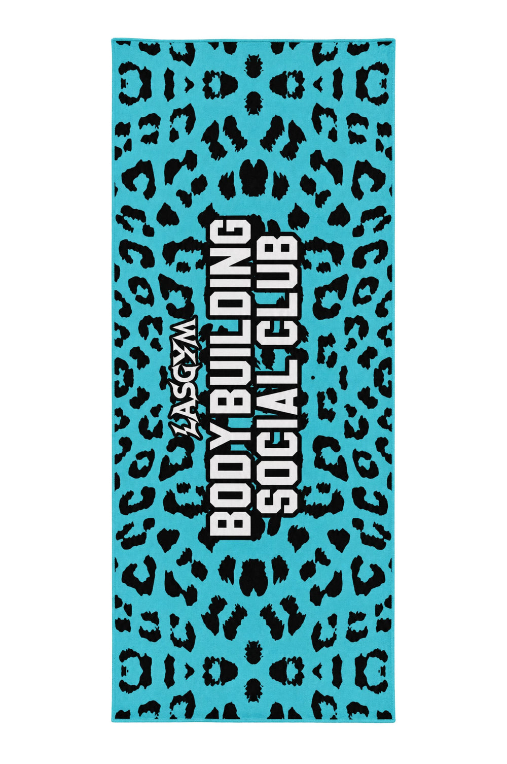 Gym Towel Leopard Turchese