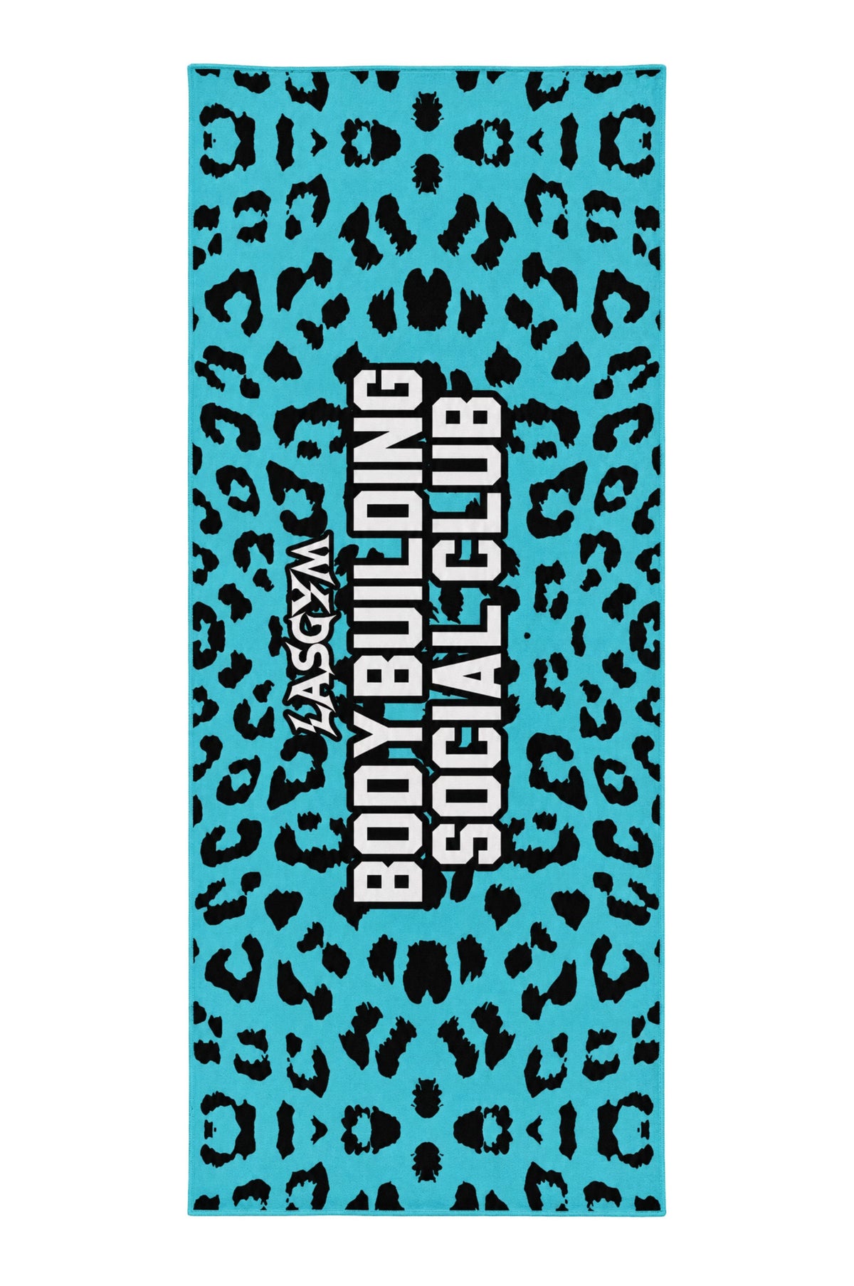 Gym Towel Leopard Turchese