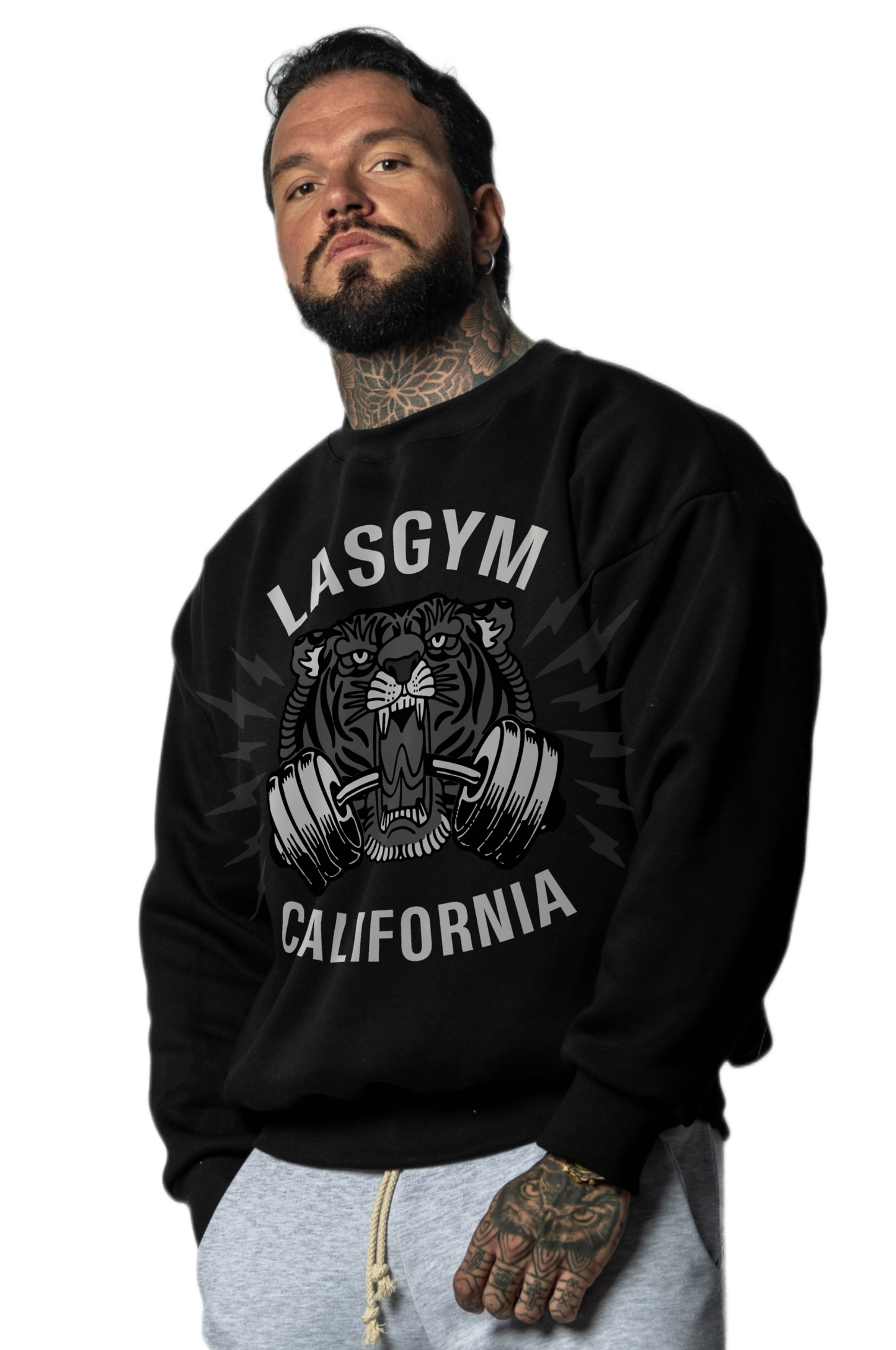 Felpa Girocollo INVERNALE Tiger Gray