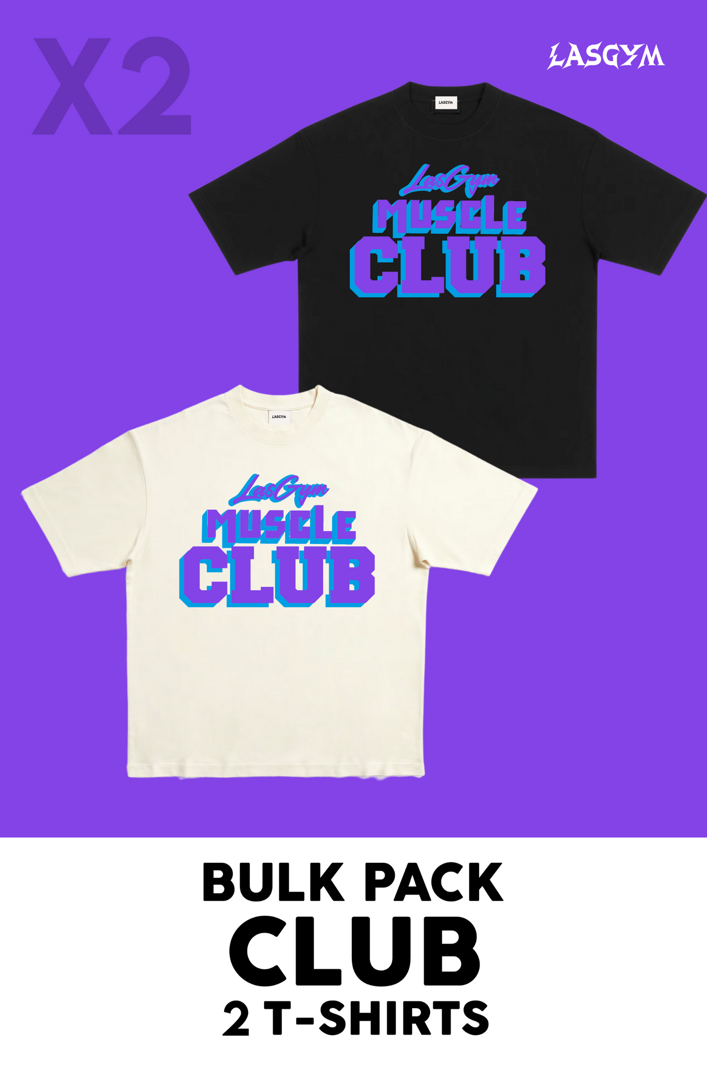 Bulk Pack 2 T-SHIRT OVERSIZE CLUB EDITION UNISEX