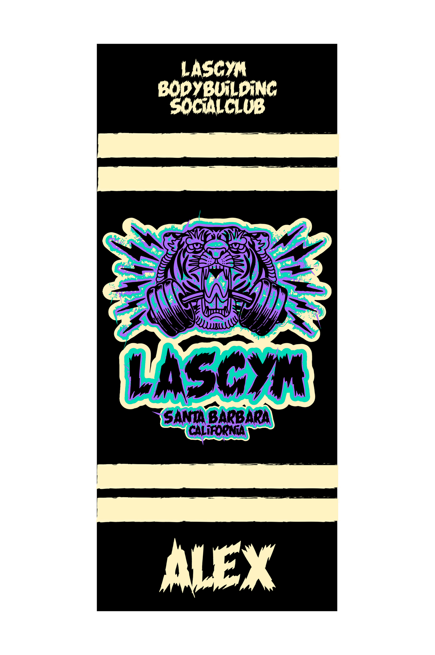 GYM TOWEL MONSTER ACQUA (PERSONALIZZABILE)