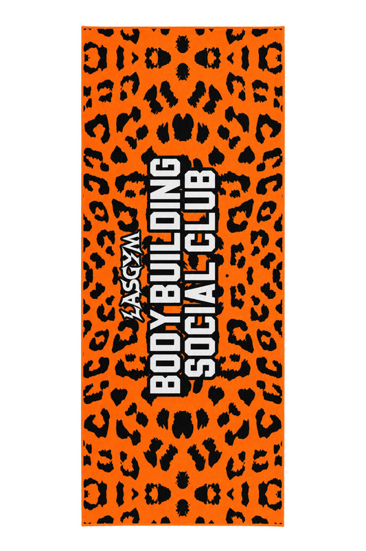 Gym Towel Leopard Arancio