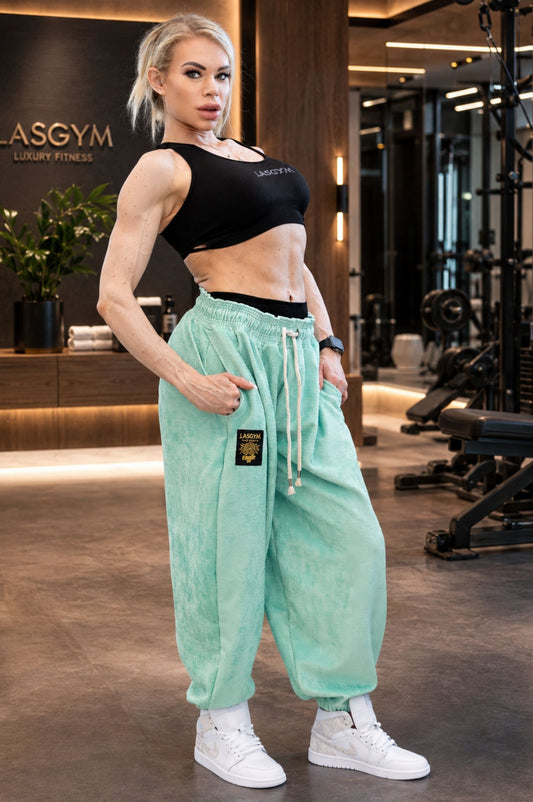 Pantalone Over Velluto W Light Green