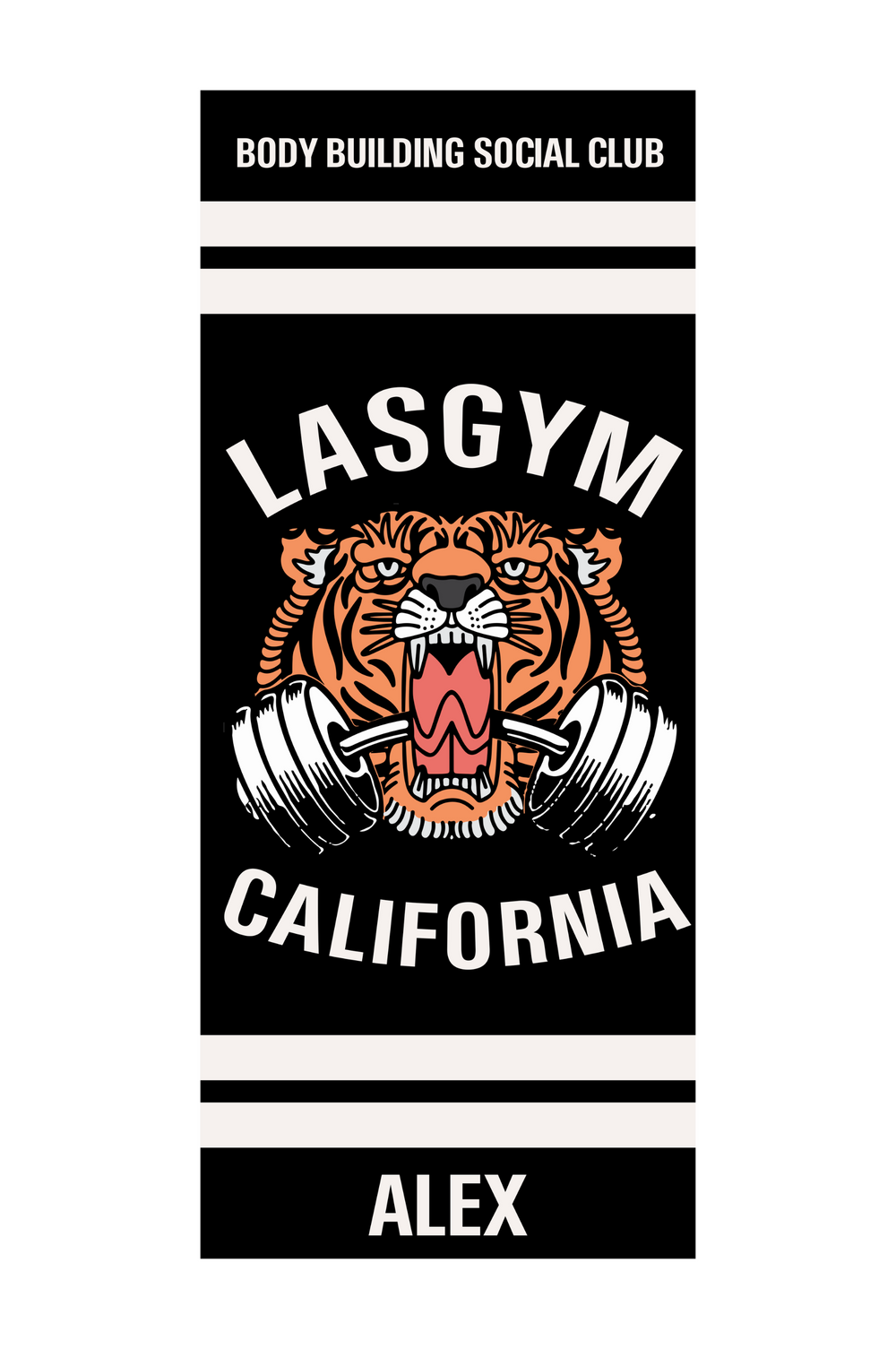 GYM TOWEL OLD TIGER (PERSONALIZZABILE)