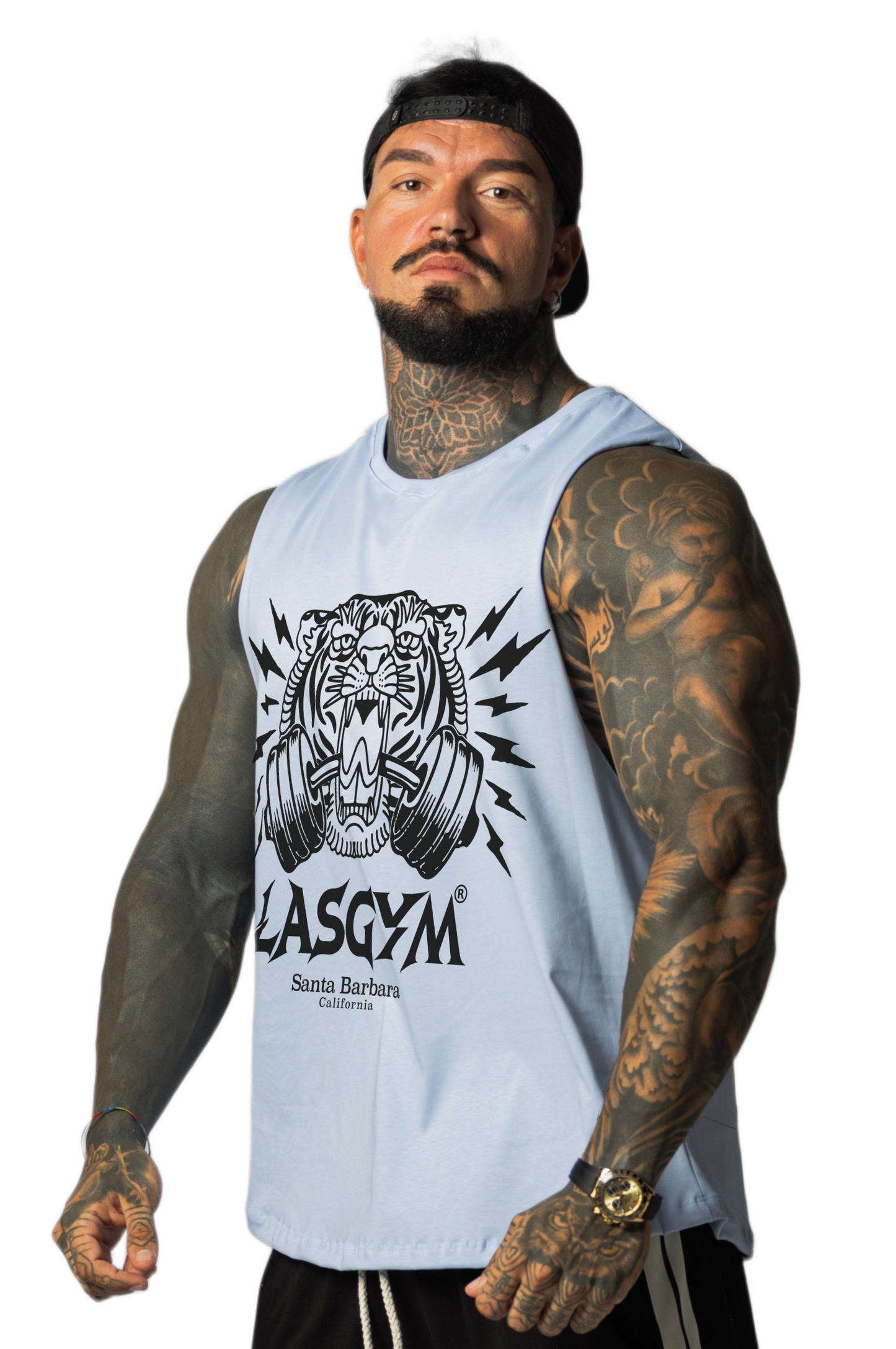 Camiseta sin mangas al atardecer