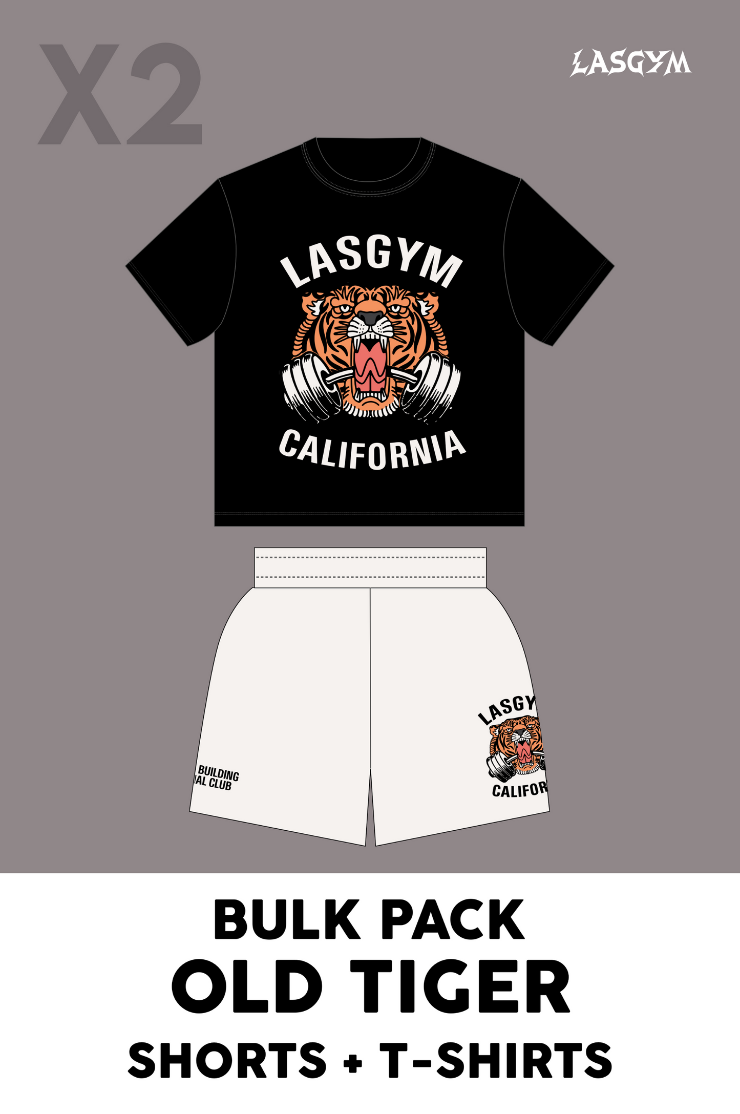 Bulk Pack 1 CAMISETA OVERSIZE + 1 SHORT OLD TIGER