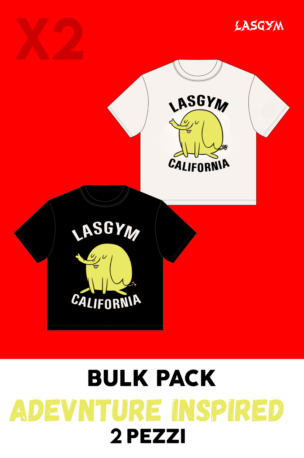 Bulk Pack 2 T-SHIRT OVERSIZE ADVENTURE INSPIRED EDITION UNISEX