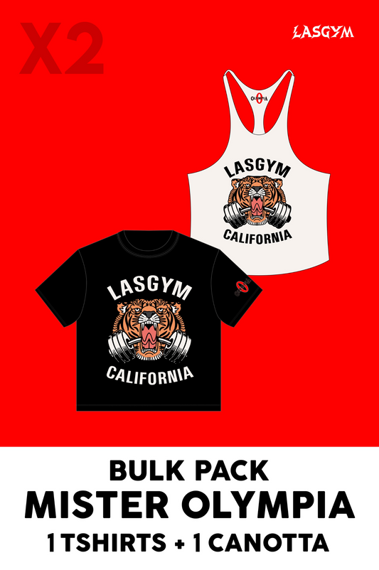 Bulk Pack CAMISETA OVERSIZE + CAMISETA DE TIRANTES UNISEX MR OLYMPIA 24 EDITION