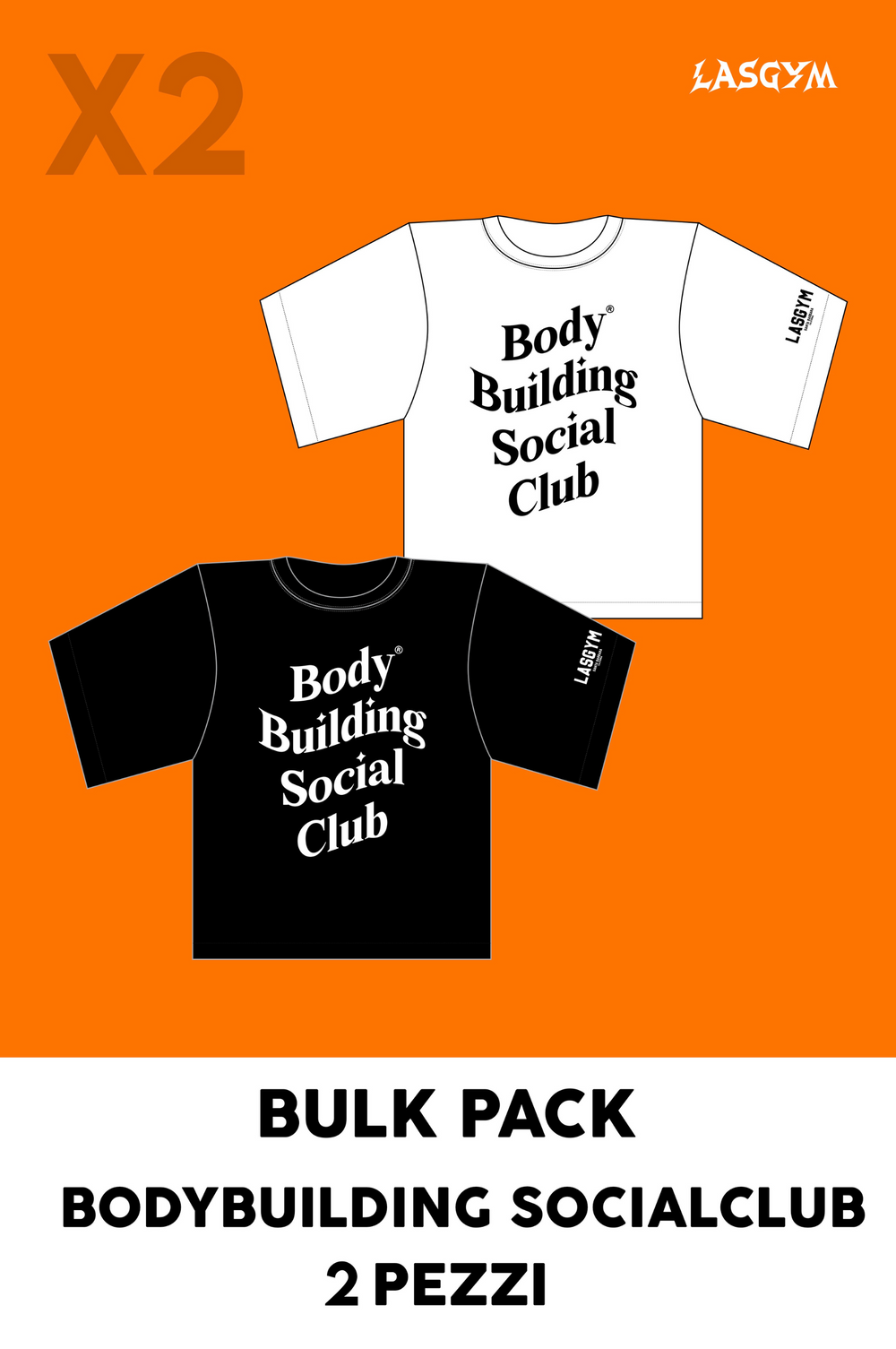 Bulk Pack 2 CAMISETA CLUB SOCIAL CULTURISMO UNISEX