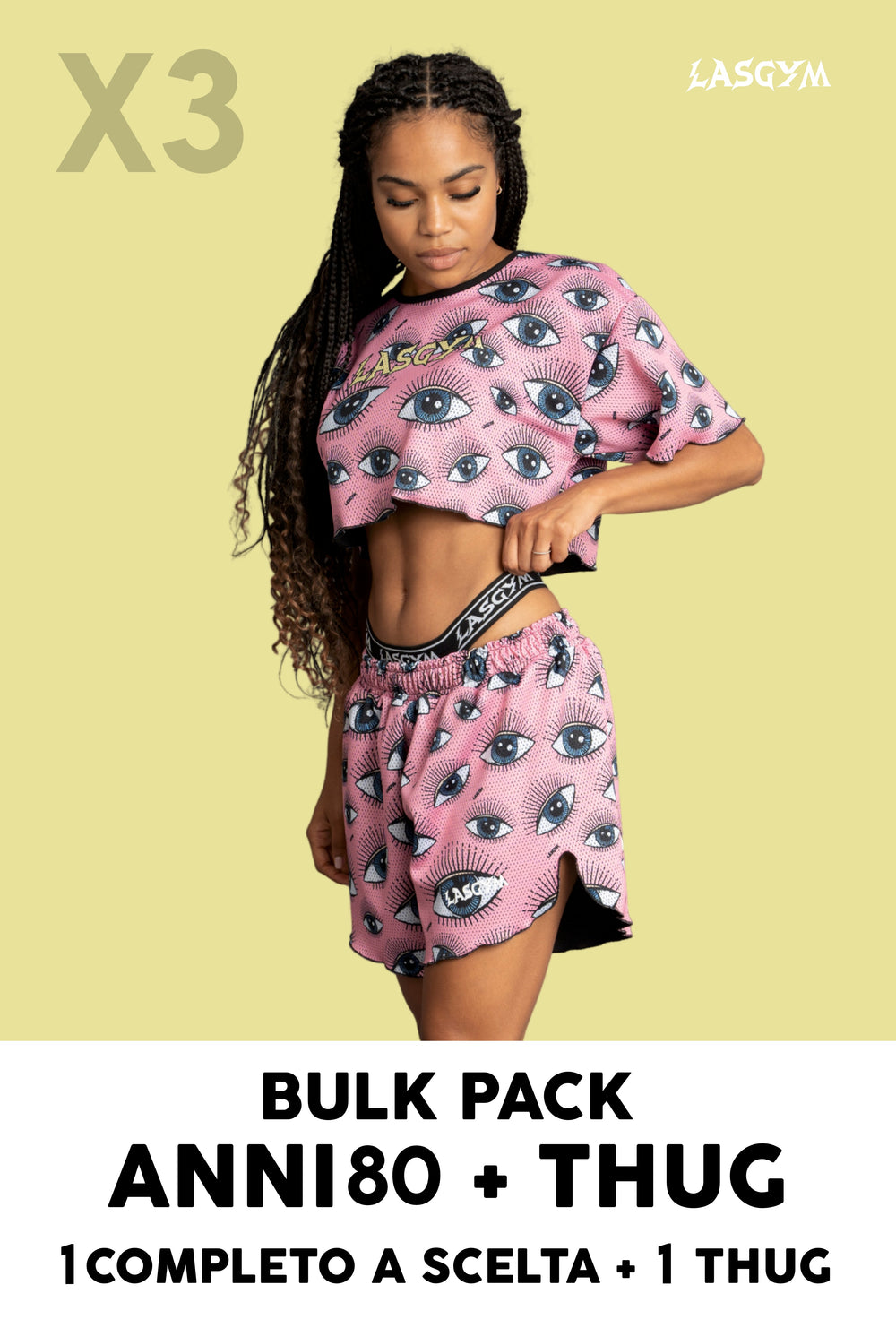 Bulk Pack 1 COMPLETO ANNI 80'+ 1 UNDERWEAR PERIZOMA A SCELTA X LEI