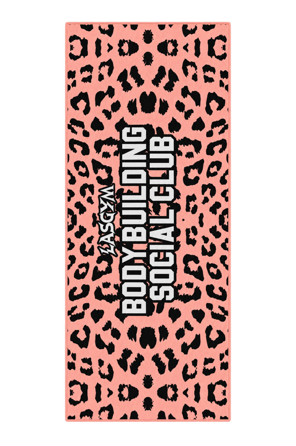 Gym Towel Leopard Salmone