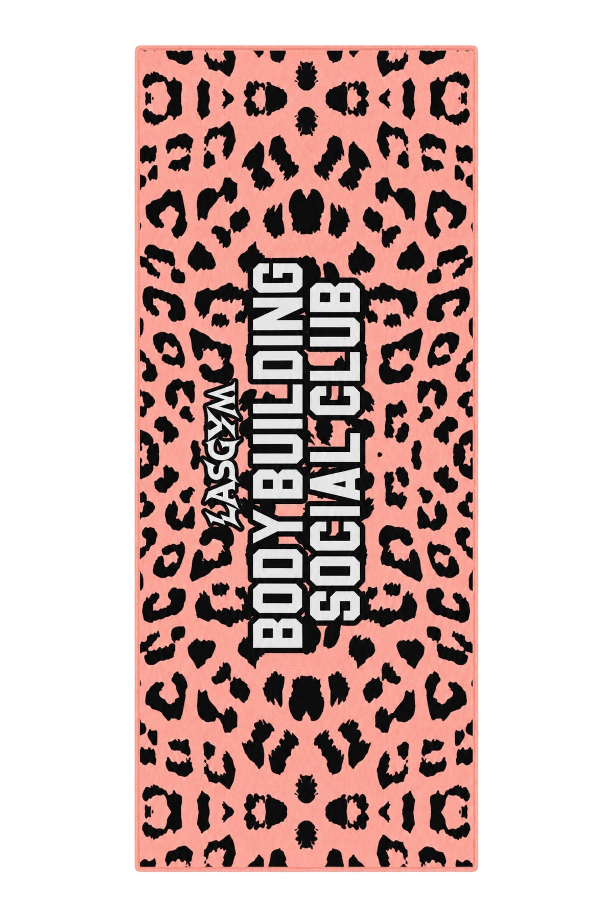 Gym Towel Leopard Salmone
