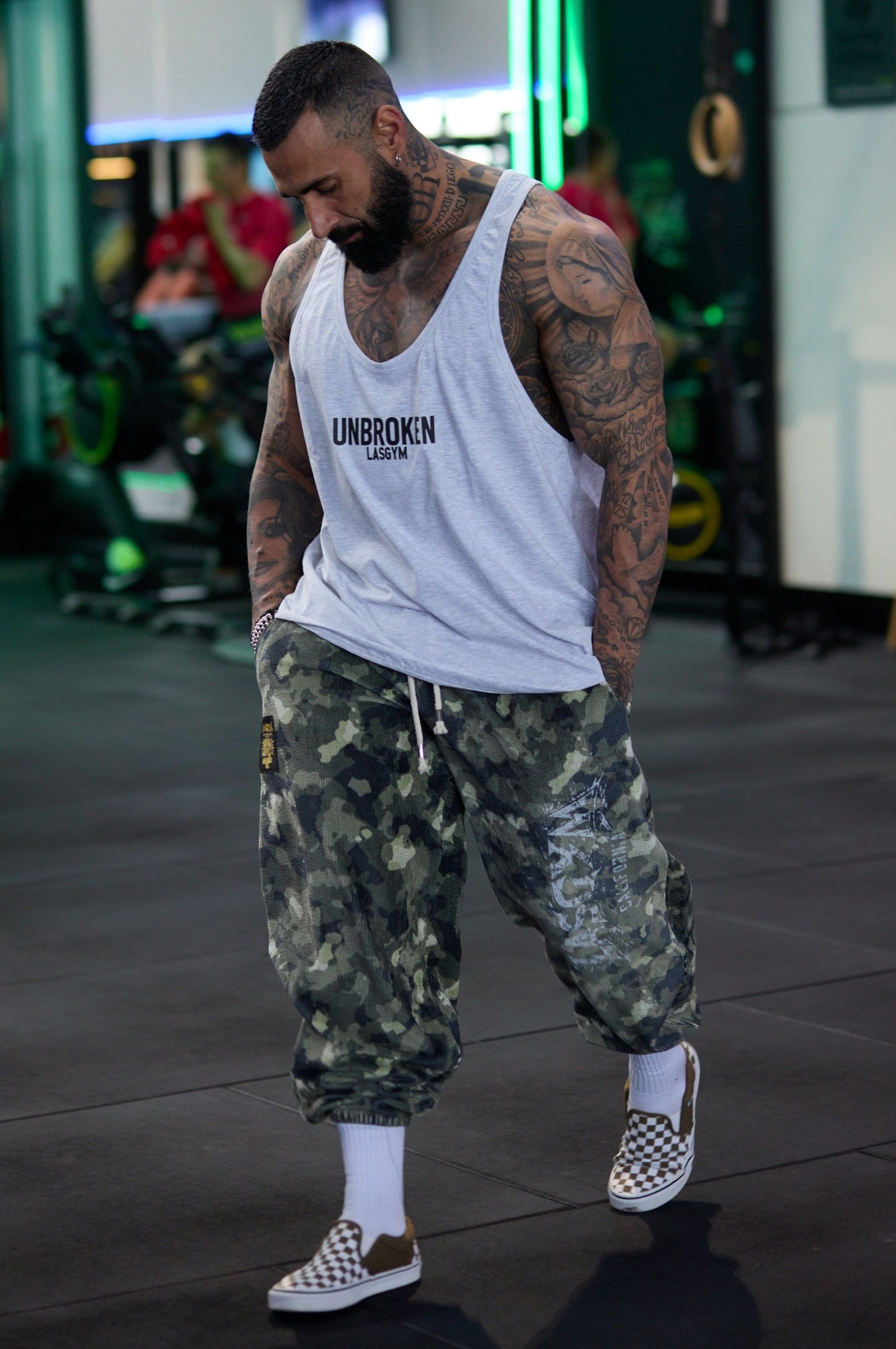 Pantalone Over Blackout Mimetic