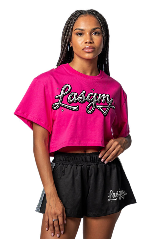 T-shirt Crop Lasgym Glossy