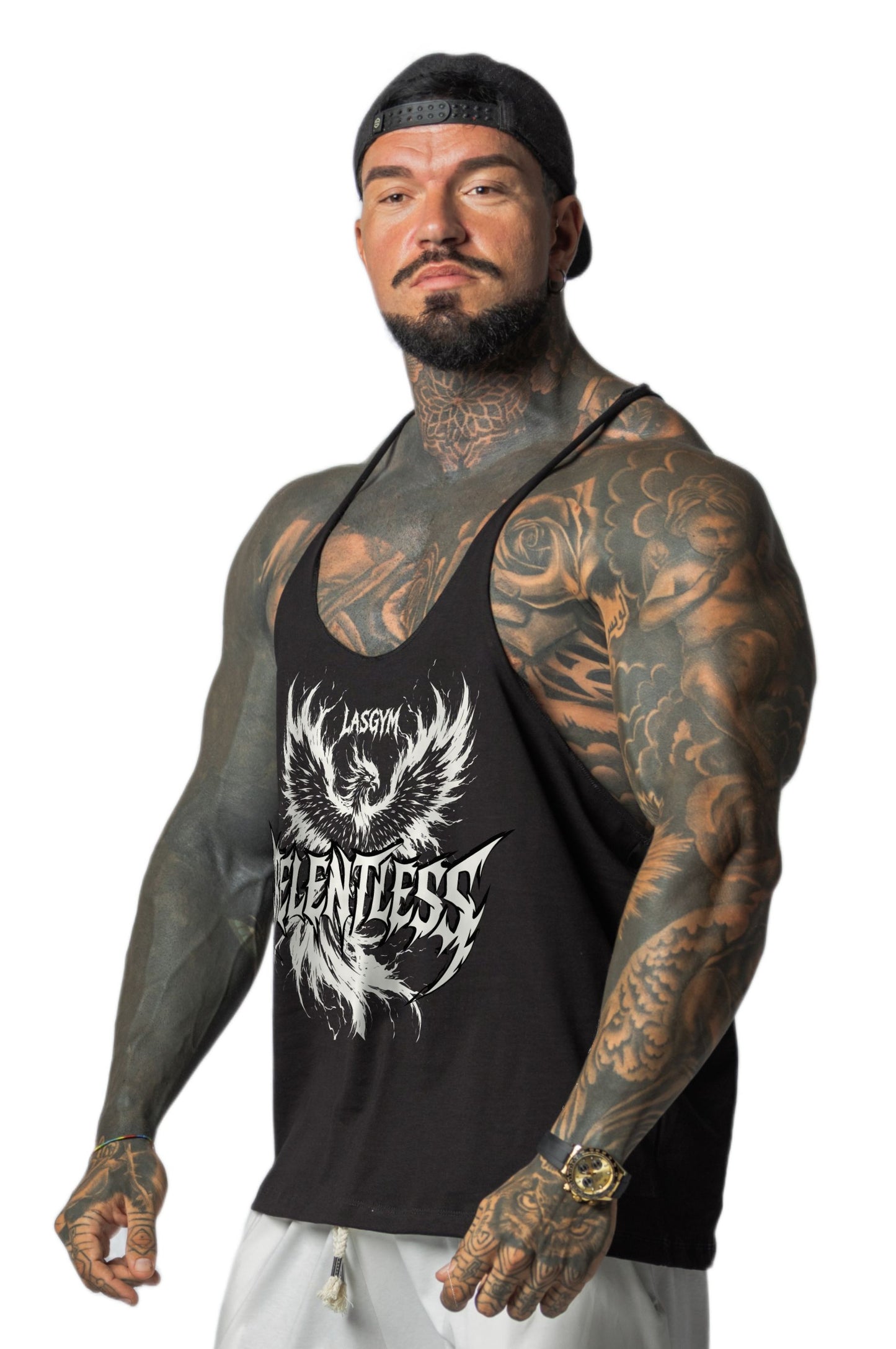 Camiseta sin mangas al atardecer