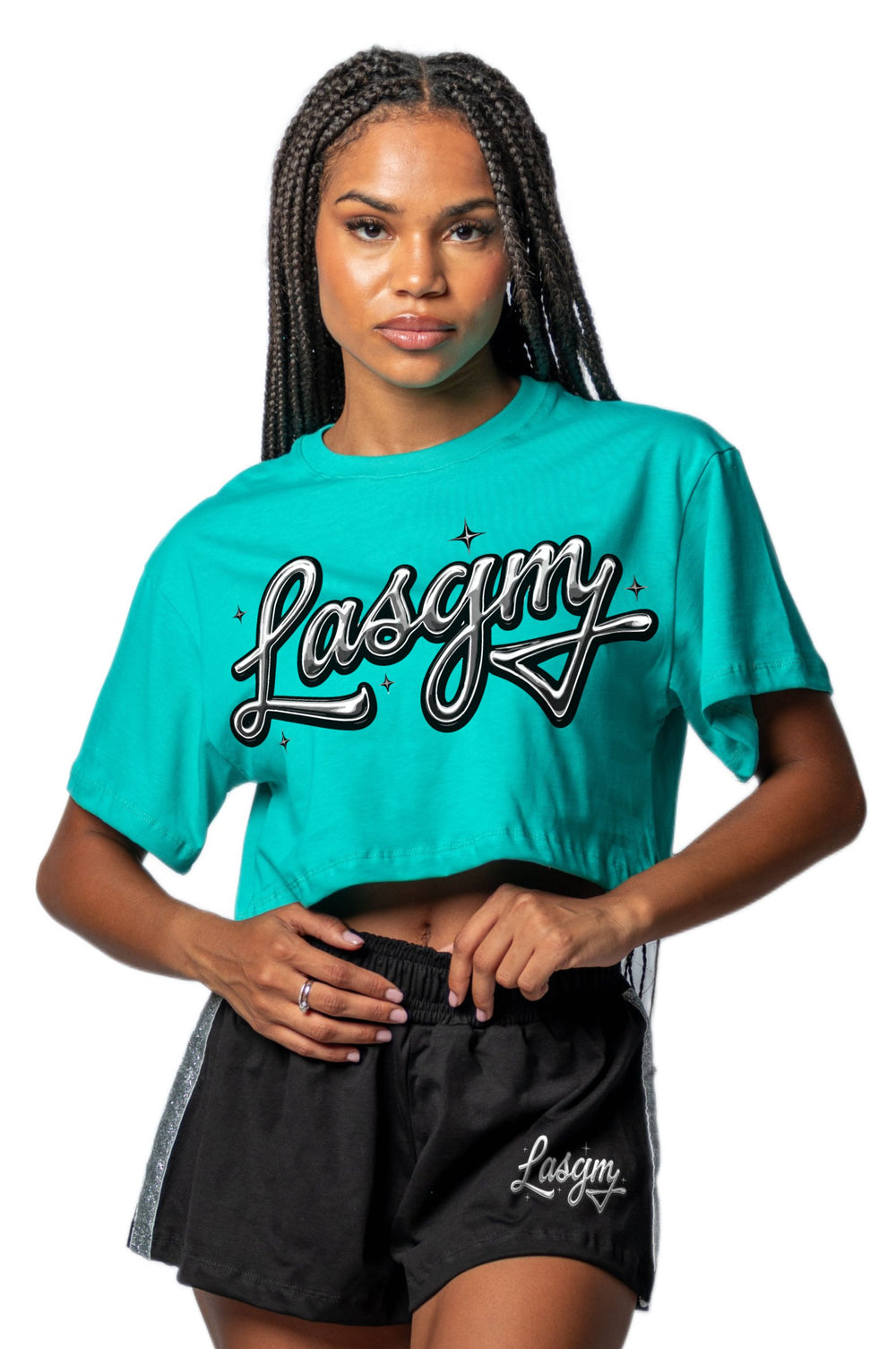T-shirt Crop Lasgym Glossy